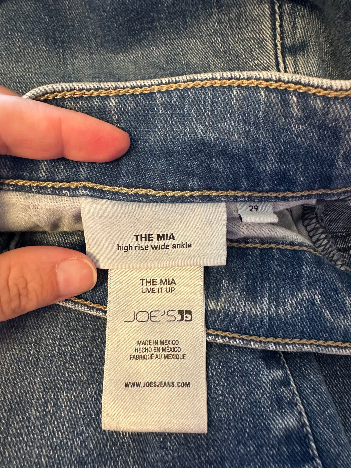Joe's Jeans The Mia High Rise Ankle Wide Leg Jeans in Live It Up | Size 29