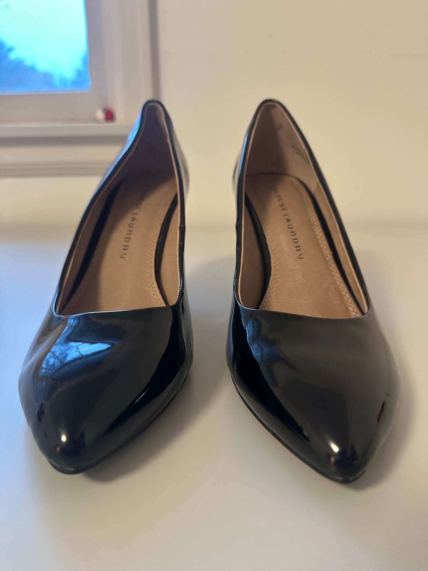 New Chinese Laundry Patent Leather Black Pump Heels | Size 9.5