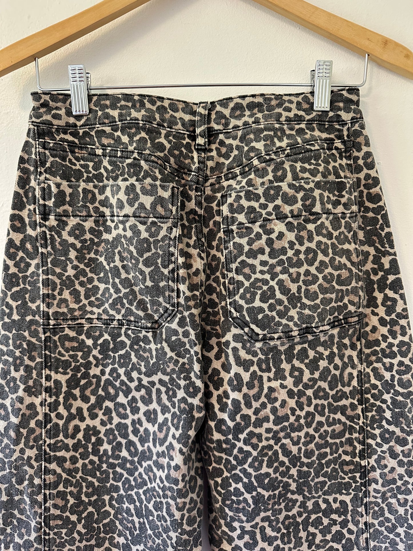 Miou Muse Leopard Print Barrel Jeans | Size Small