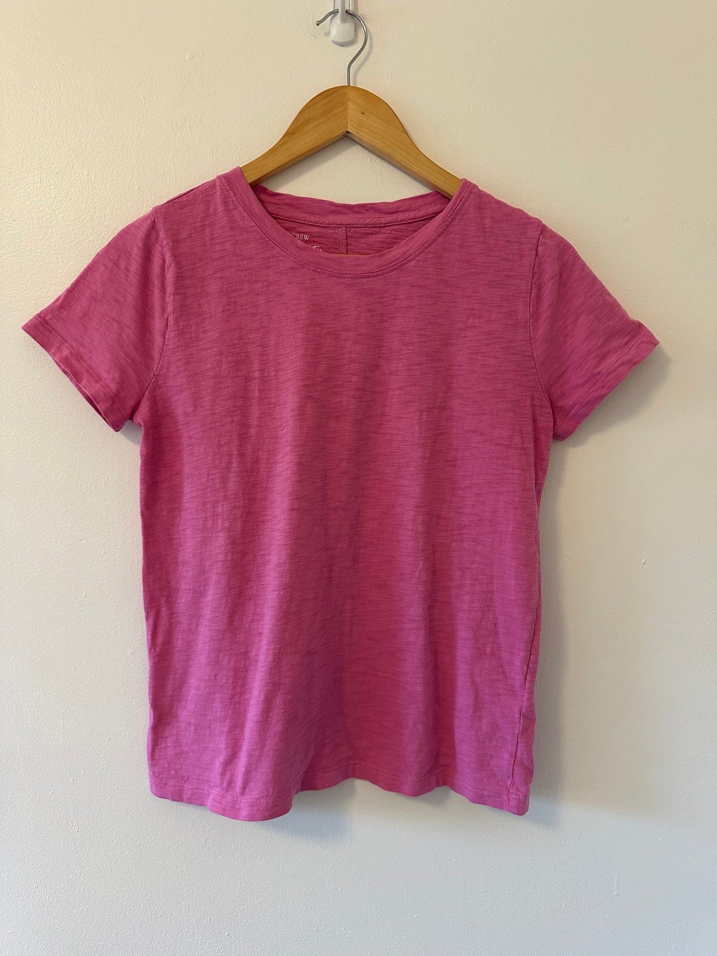 J. Crew Pink Women's Girlfriend Style Cotton T-Shirt - Size Small
