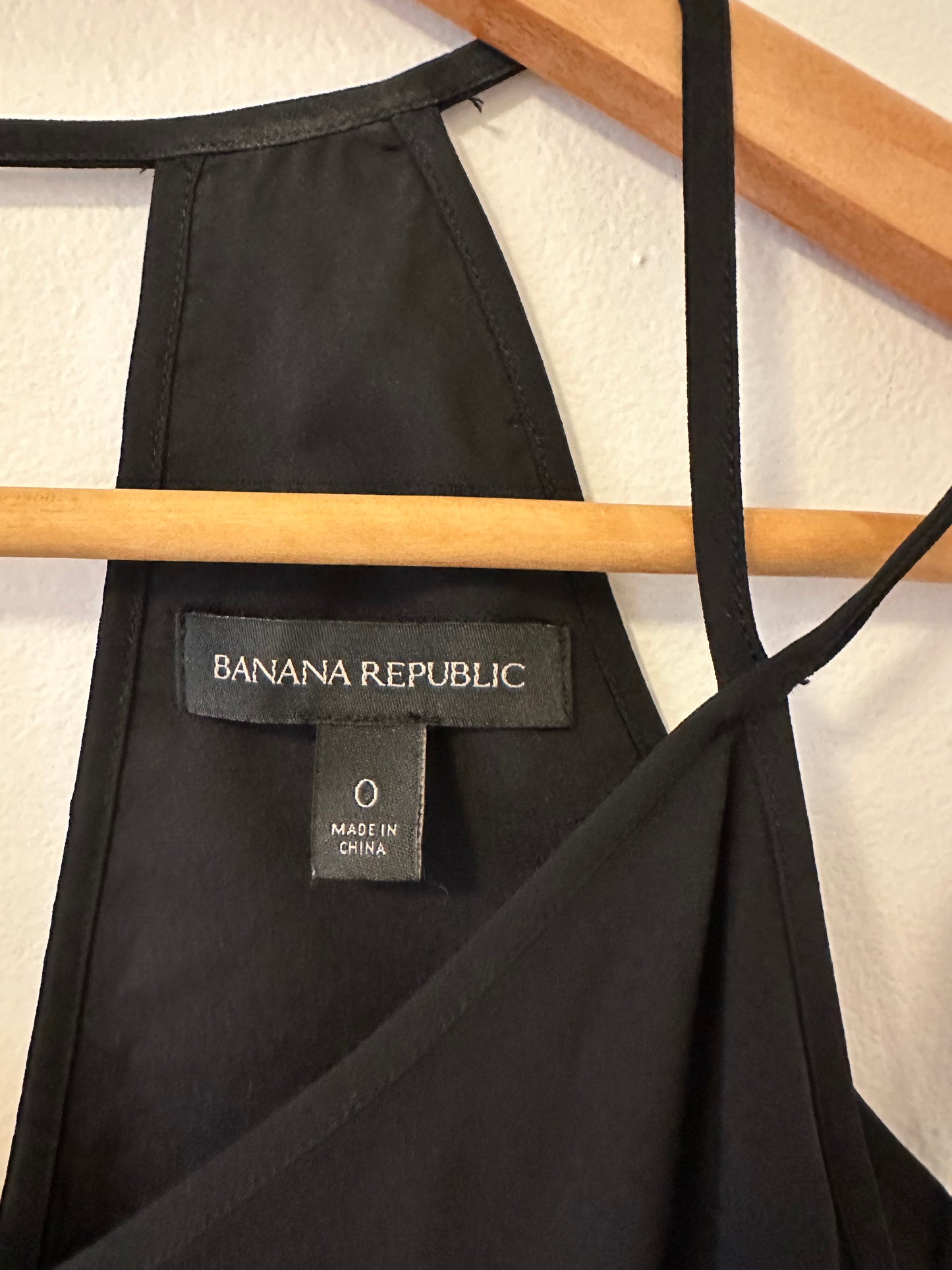 Banana Republic Black Strappy Mini Dress With Pockets | Size 0