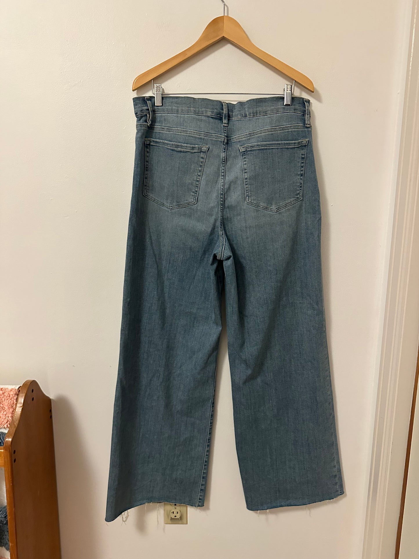Frame Le Slim Palazzo Women's Light Blue Wide-Leg Jeans | Size 32