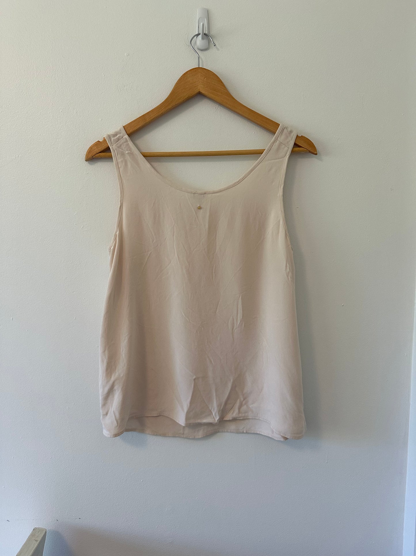 Cuyana Silk Tank Top in Blush Pink- Size Medium