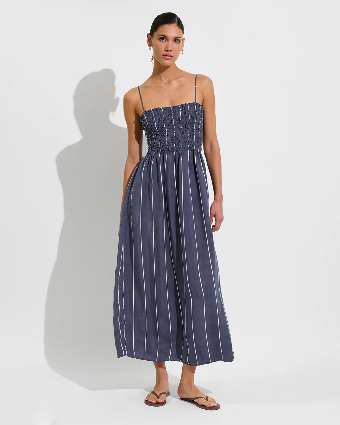 Left on Friday Cabana Maxi Dress in Varsity / Coconut - Size S/M