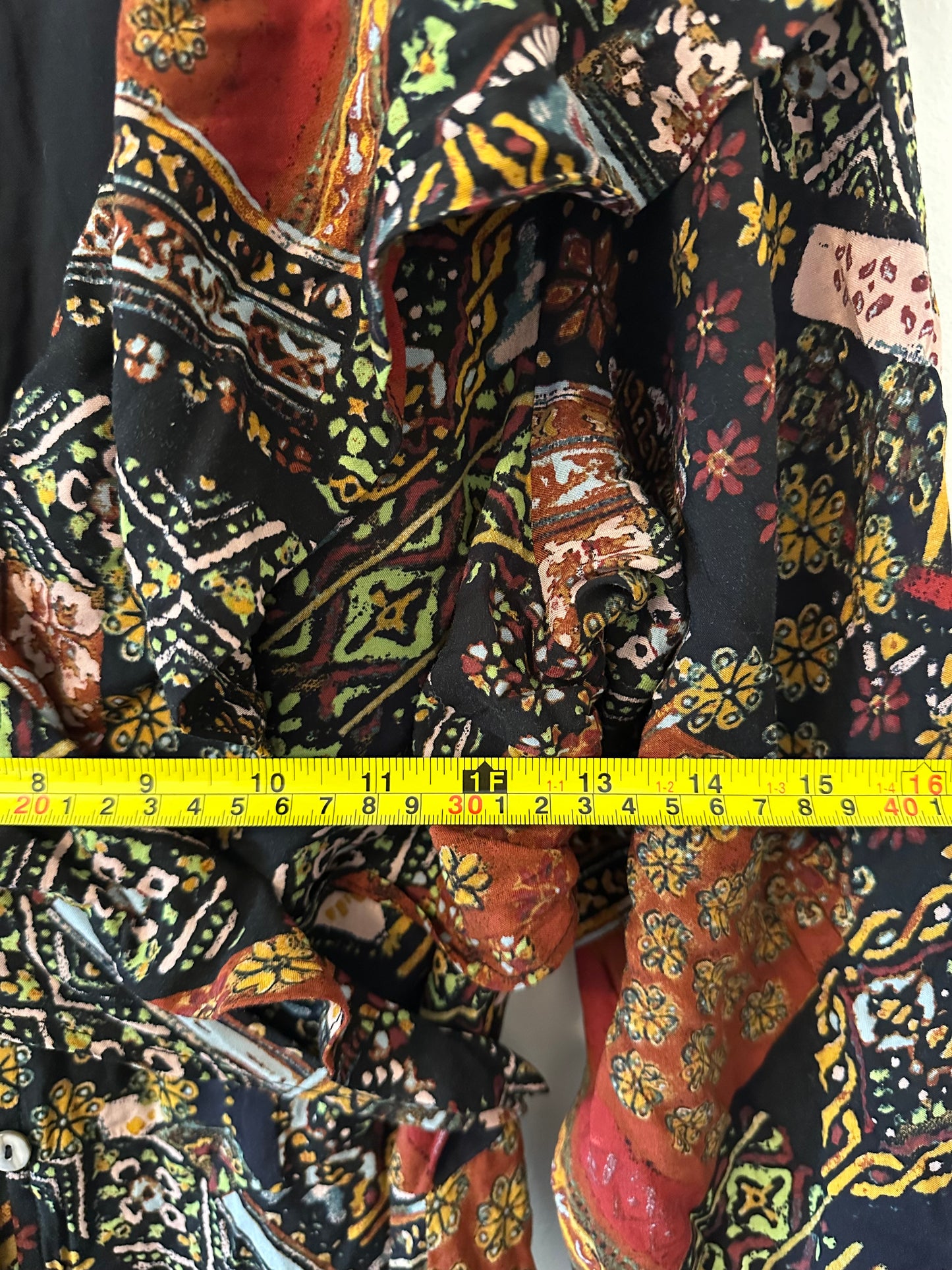 Free People Lennon Multicolor Patchwork Long Sleeve Maxi Dress - Size Medium