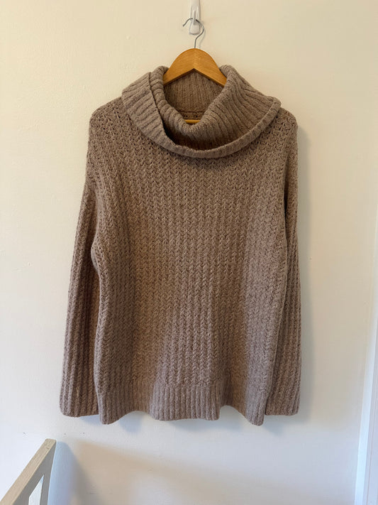 Anthropologie Maeve Cowl Turtleneck Sweater in Rose - Size Medium