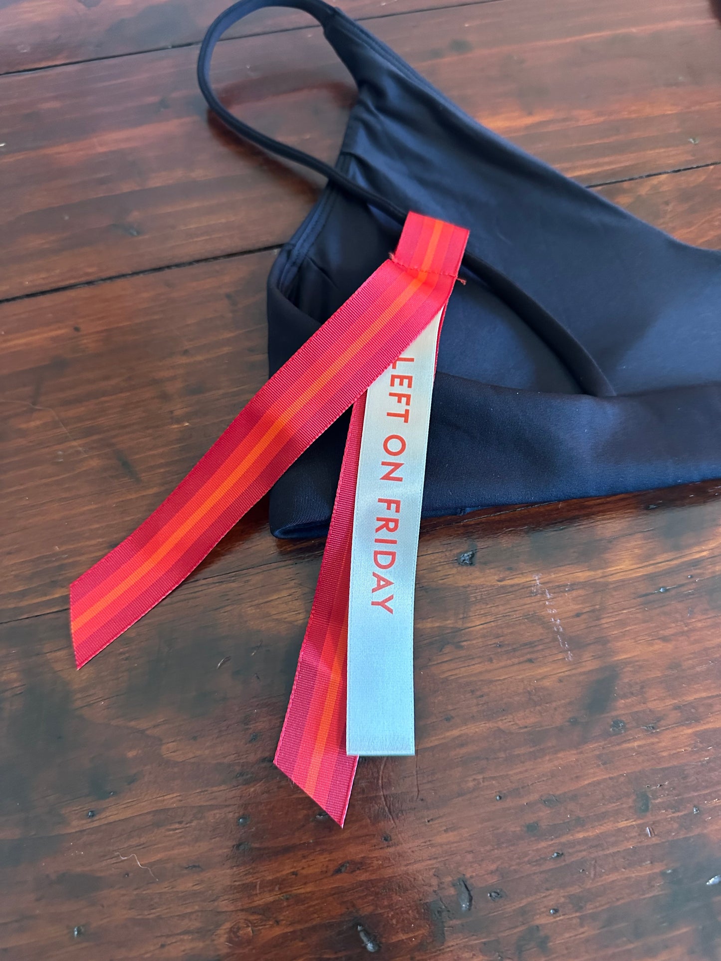 NWT Left on Friday Sunday Bikini Top in Black - Size Medium