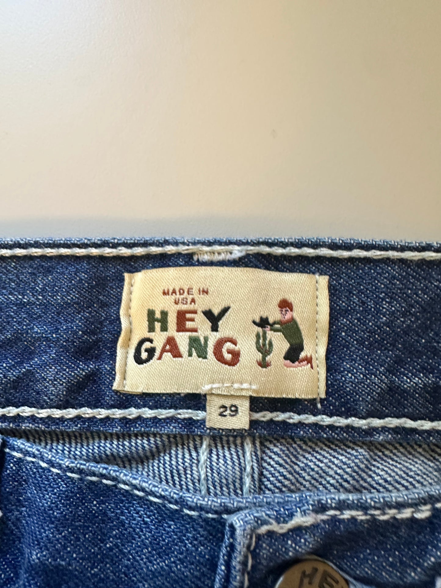 Hey Gang Denim Workpants Blue Straight Leg Women's Jeans | Size 29
