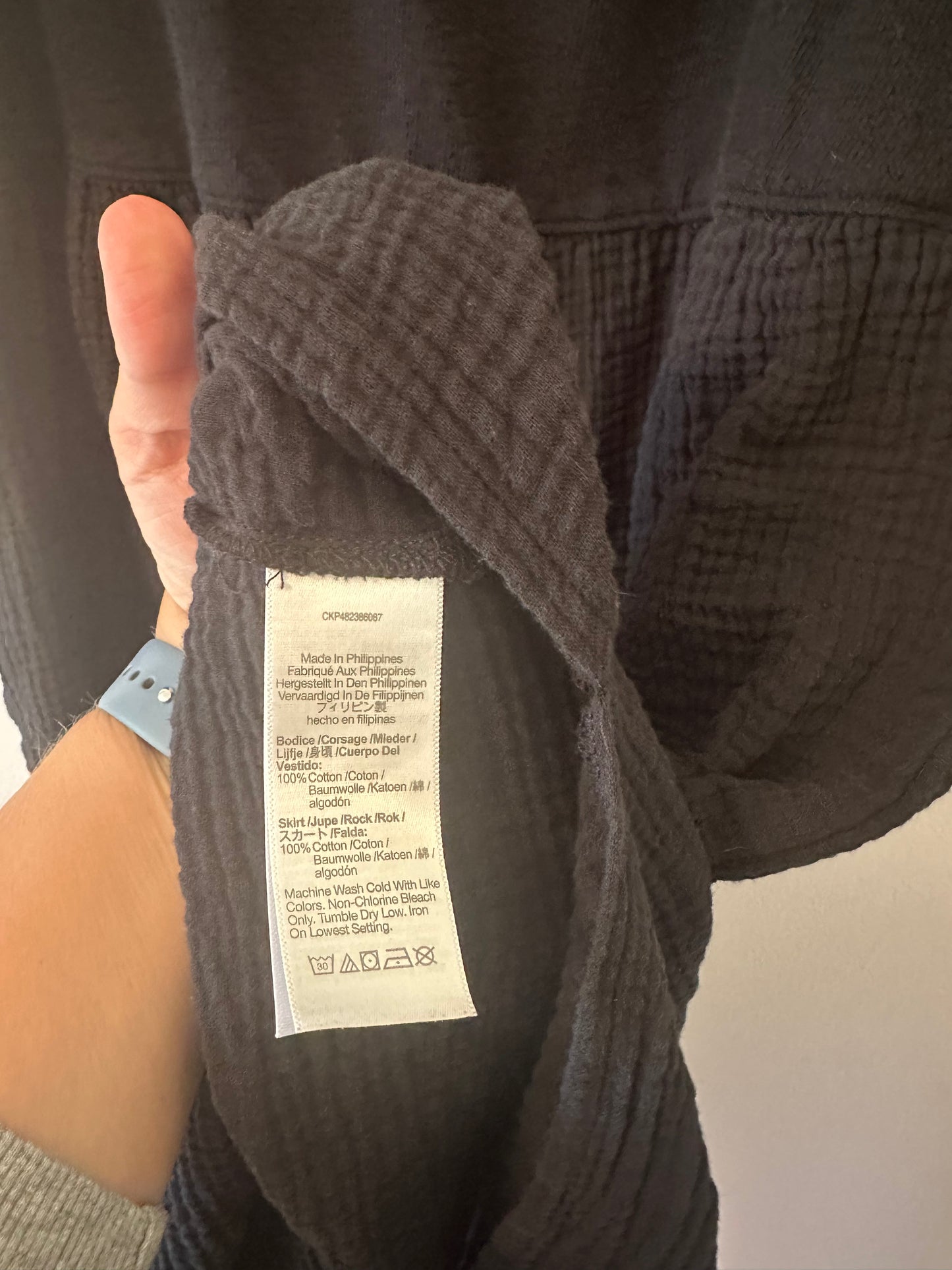 Madewell Mixed Media Tank Dress in Black - Size Medium