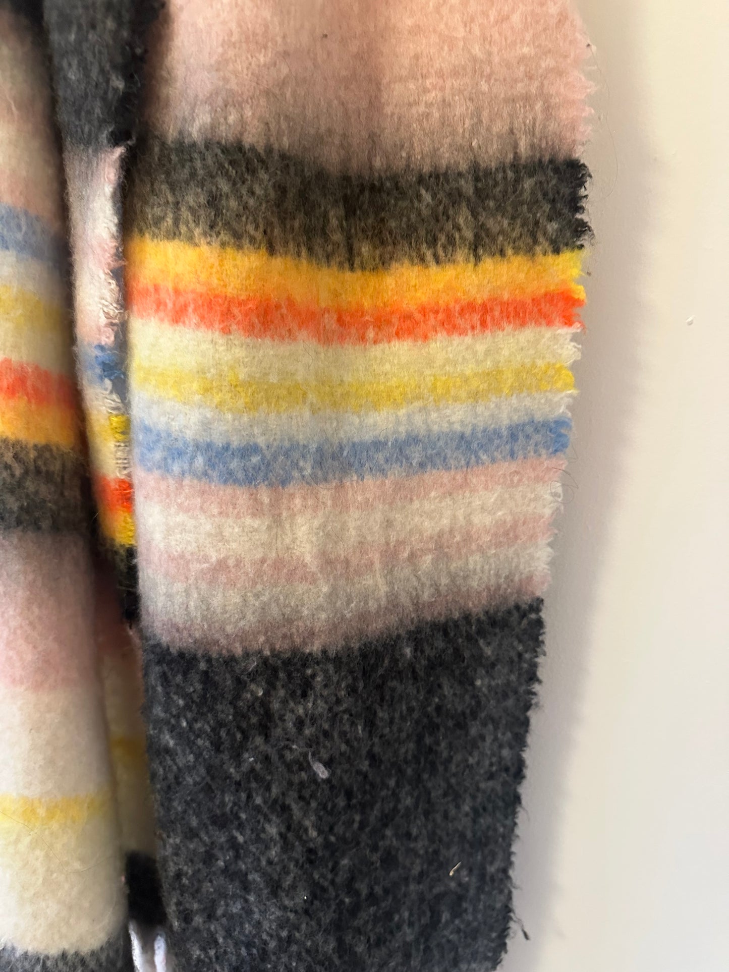 Free People Skye Striped Multicolor Scarf with Fringe