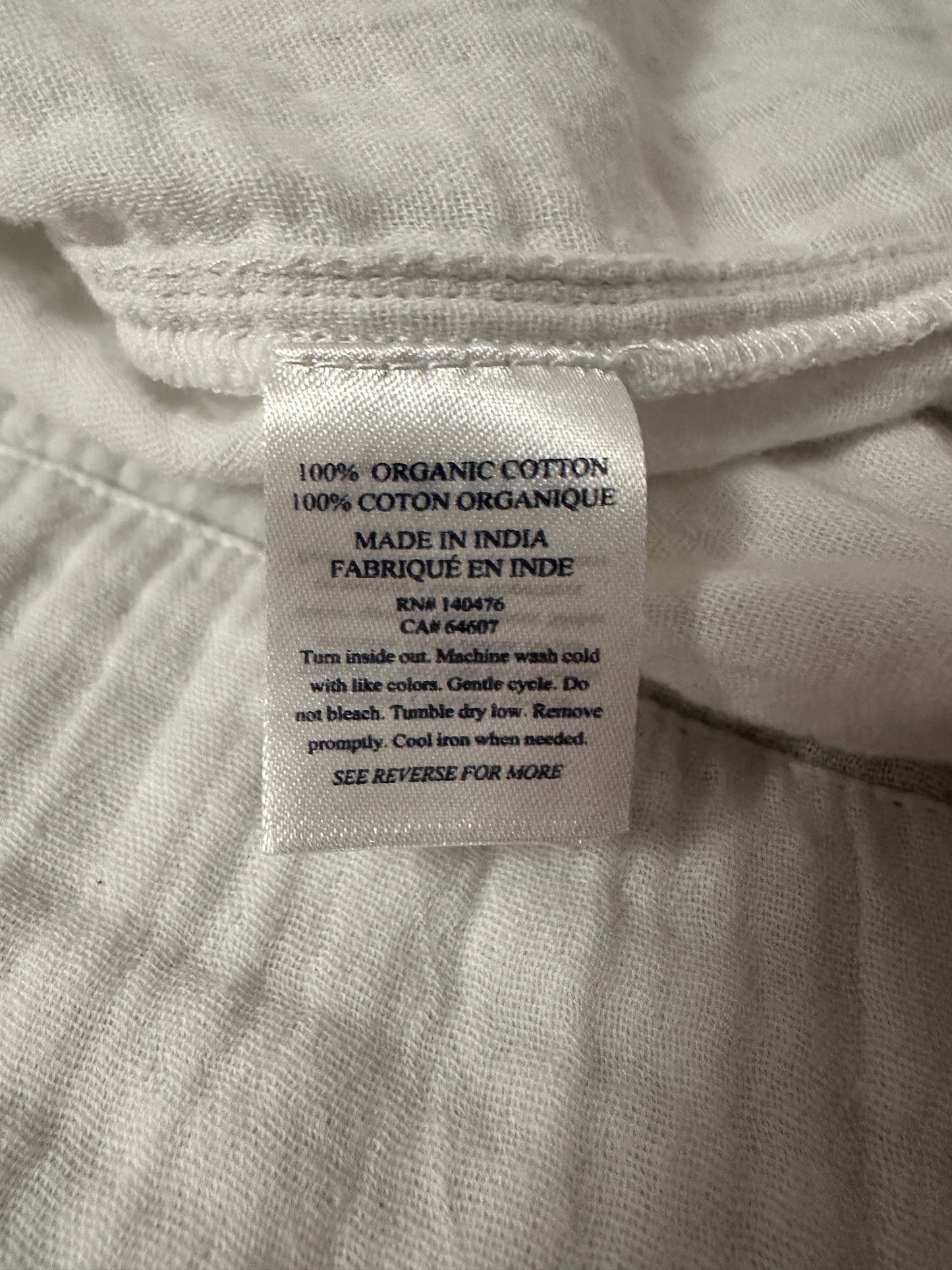 Faherty Cotton Gauze Popover Collared Shirt in White | Size XL