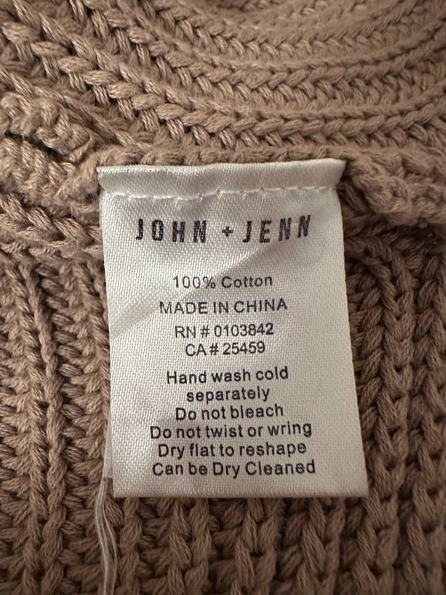 John + Jenn Beige and Tan Women's Colorblock Cotton Cardigan | Size XL