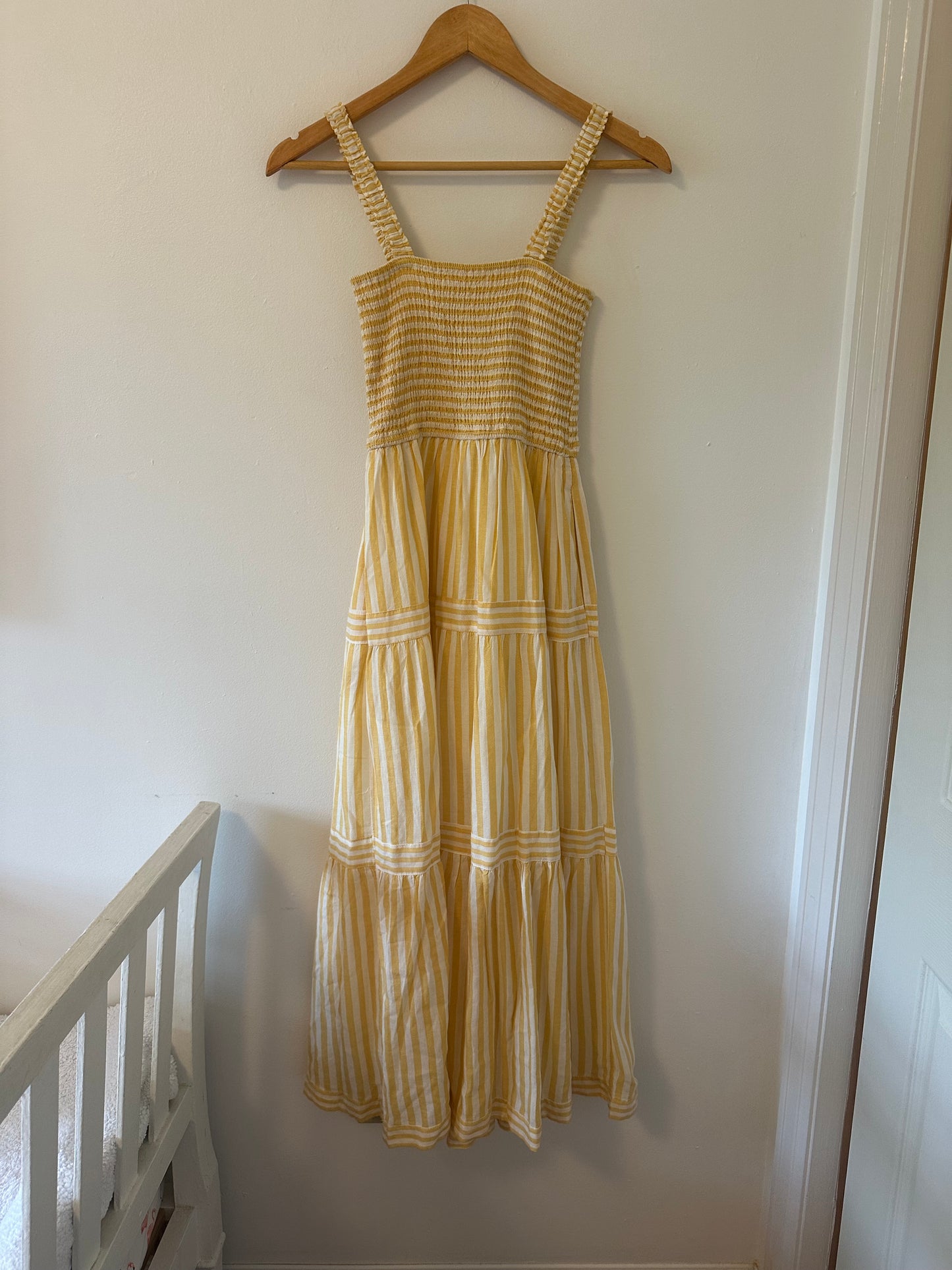 Marine Layer Seline Striped Yellow Maxi Dress - Size XS