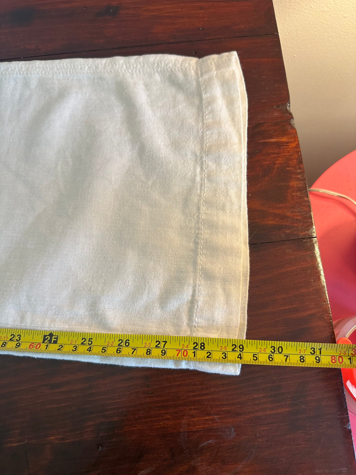 Pilcro Cream Wide-Leg Linen and Cotton Pants Size 0