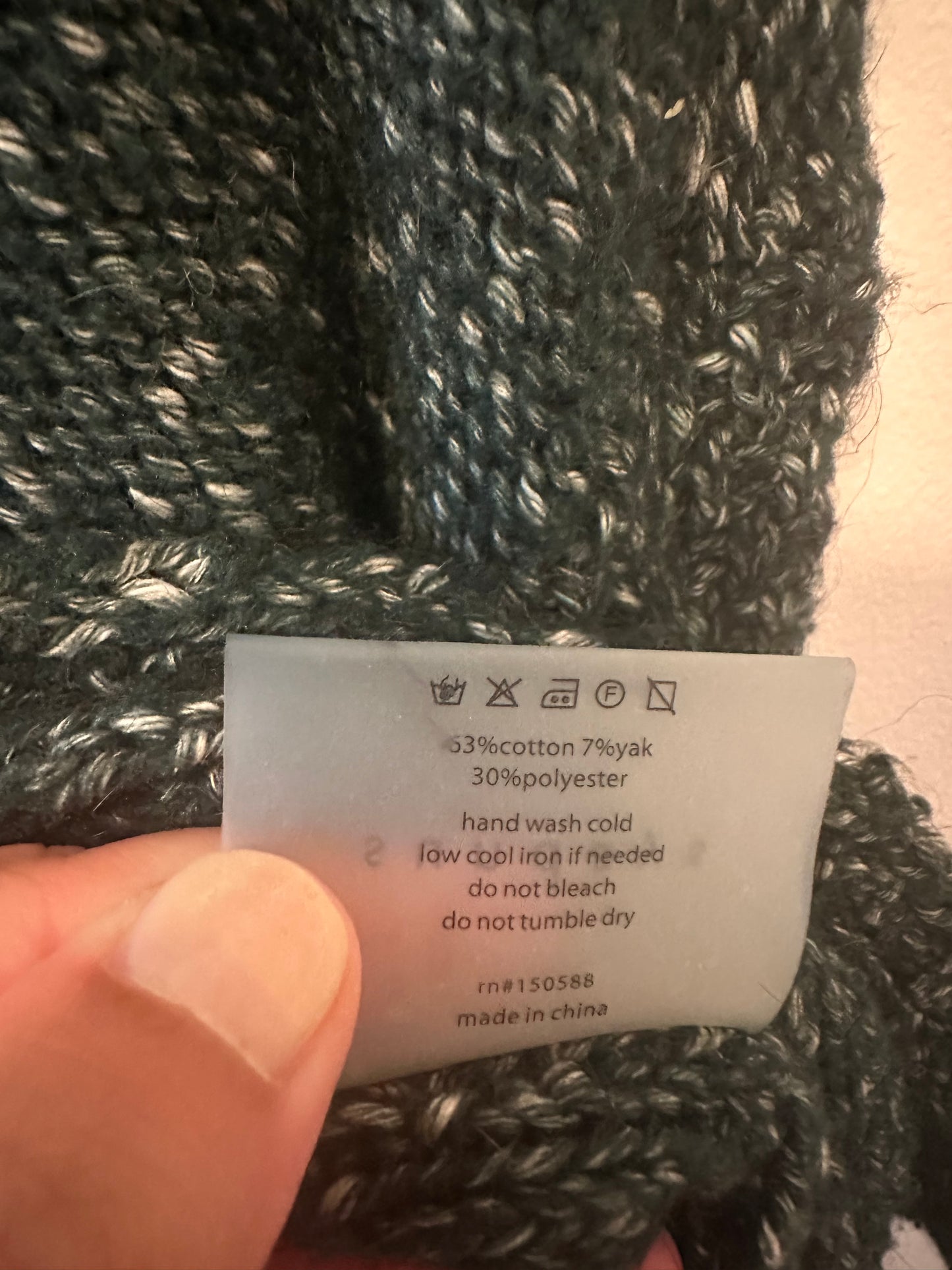 Sundays Forest Green Open Cardigan - Size Small