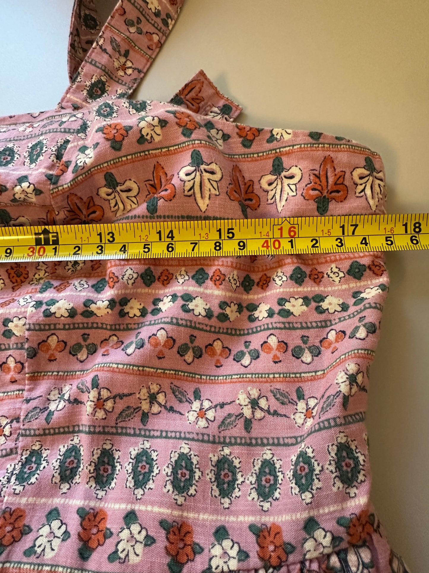 Knox Rose Boho Smocked Maxi Dress in Pink Print | Size Medium