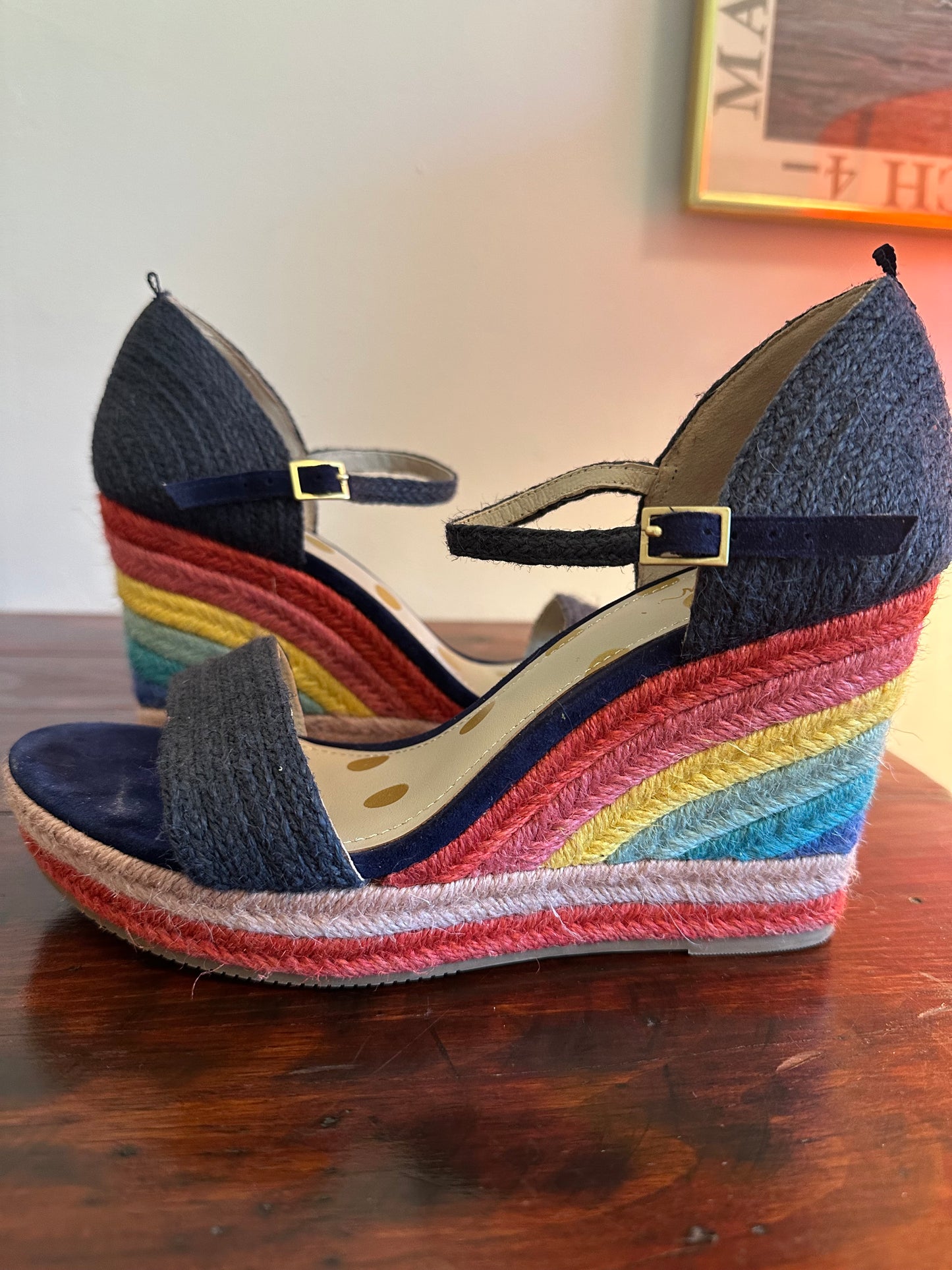 Boden Lily Espadrille Wedge Sandals Size 38