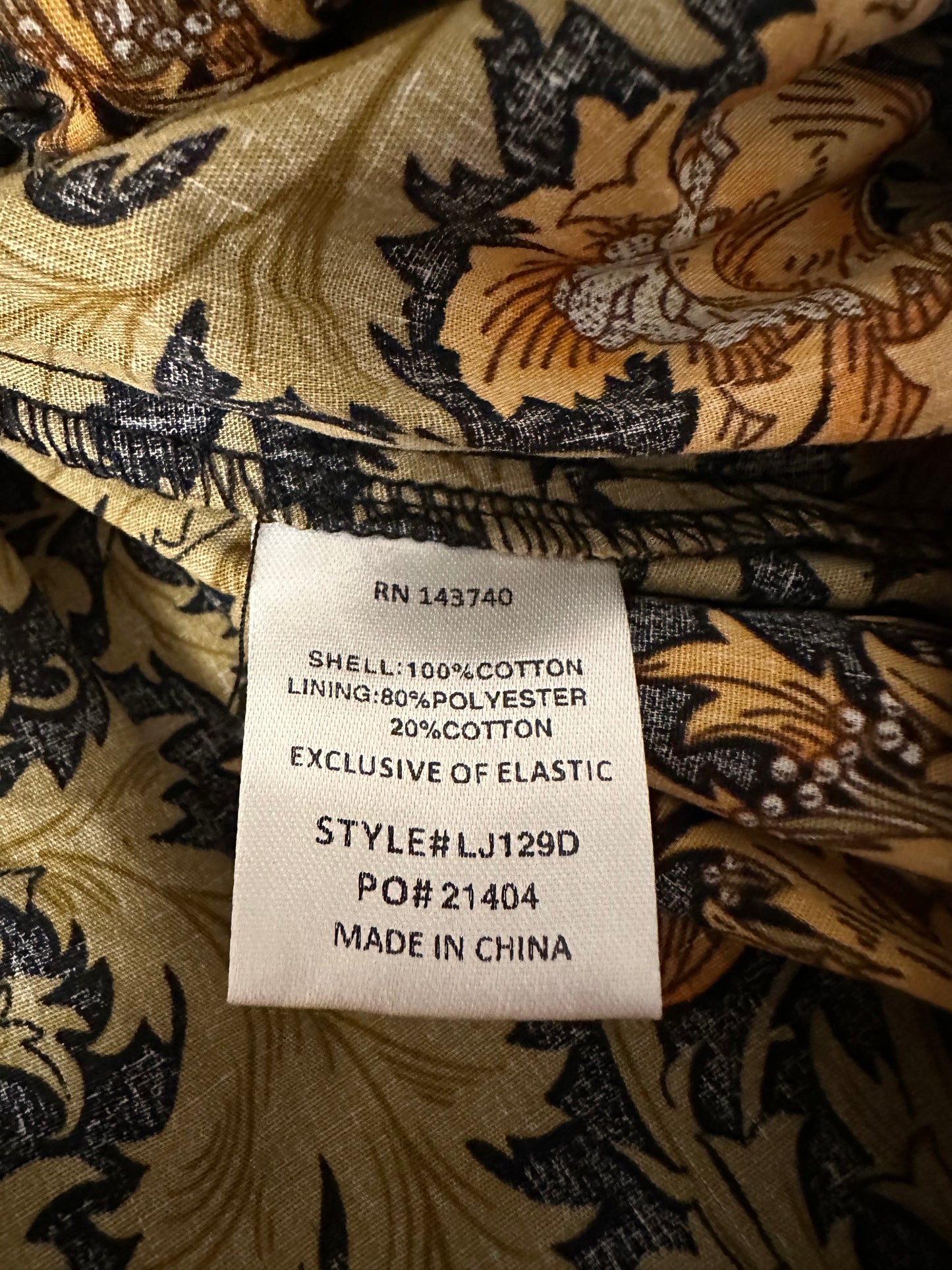 NWT Hyacinth House Tuckernuck Olive Leafy Floral Smocked Smythe Midi Dress | XL