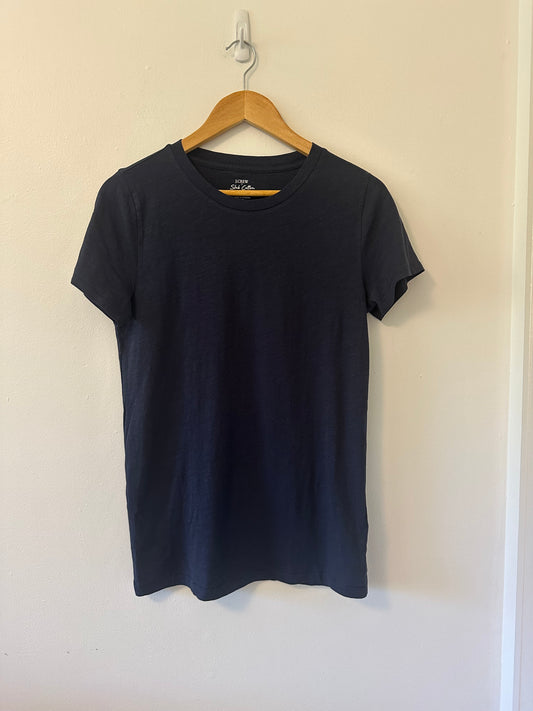 J. Crew - Women's Navy Short Sleeve Vintage Slub Tee | Size Medium