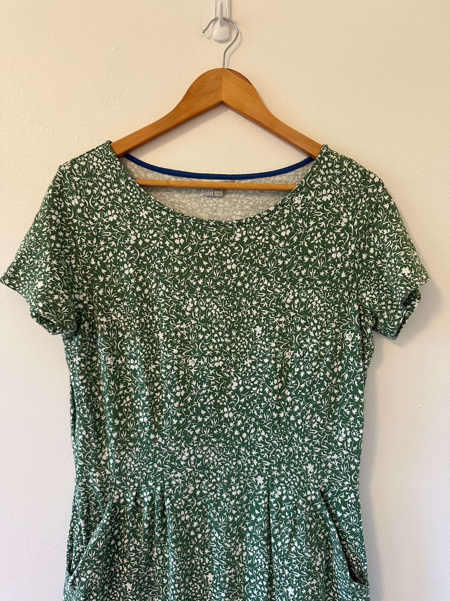 Boden Green Floral Dress - Size 10