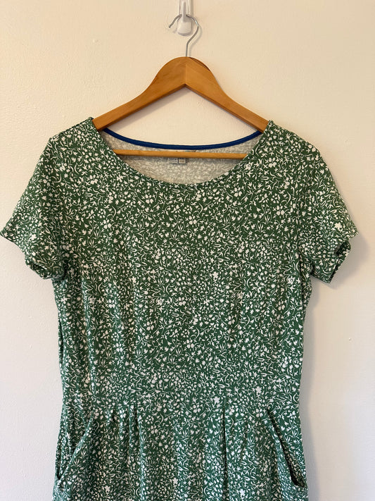 Boden Green Floral Dress - Size 10