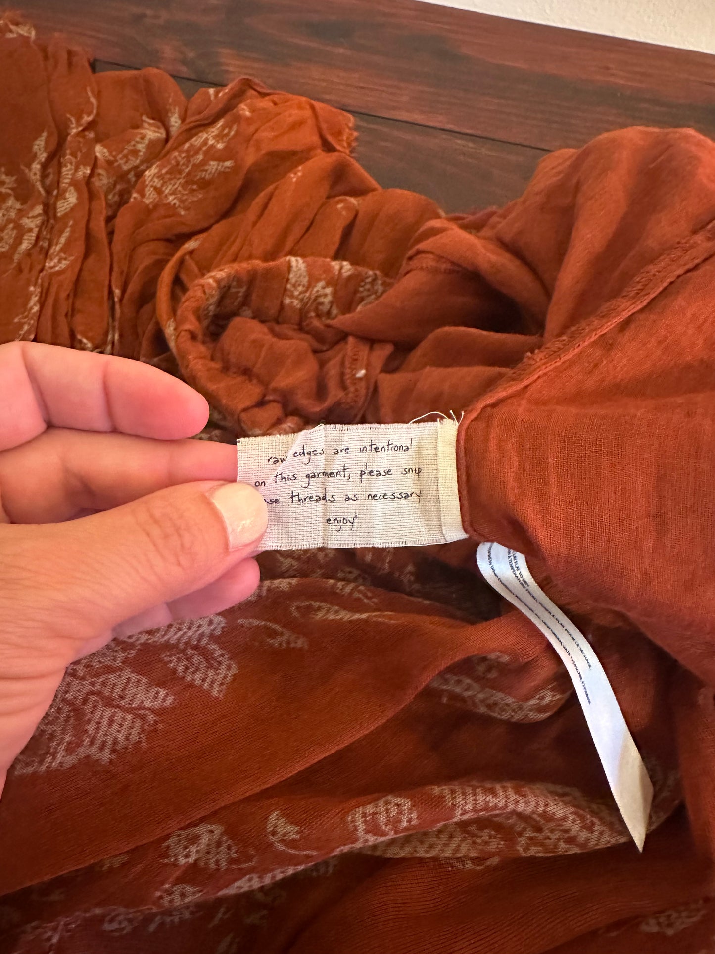 FP One Free People Bohemian Rust Maxi Skirt - Size Small