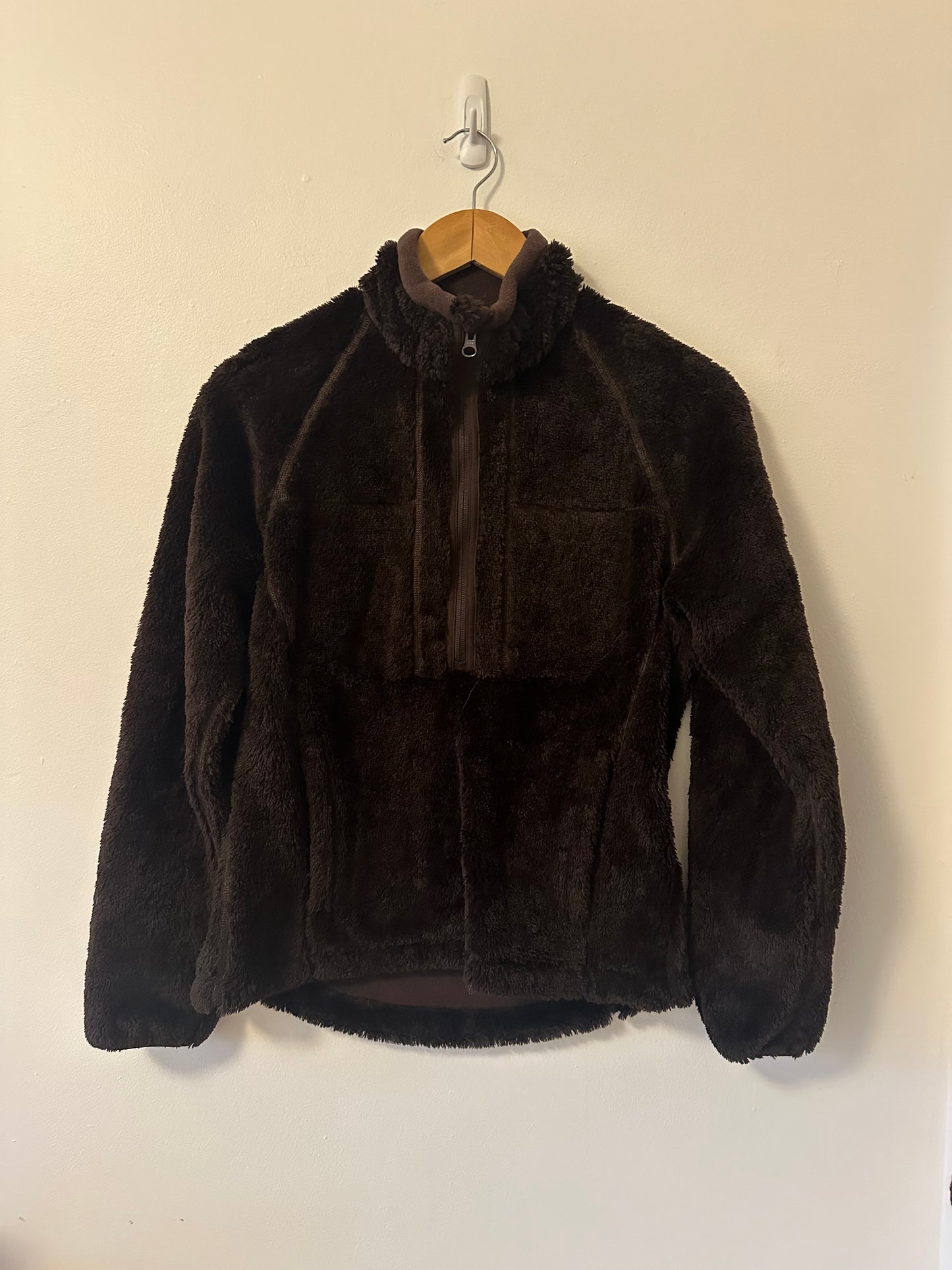 Eastern Mountain Sports Dark Brown Fleece Half Zip Jacket | Size Small