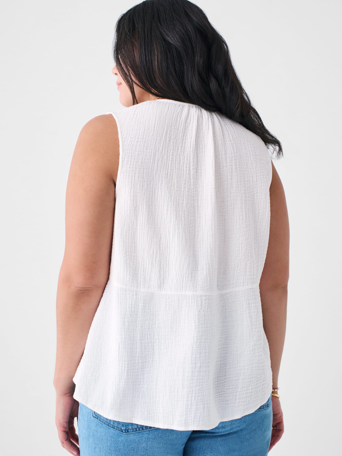 Faherty Dream Cotton Gauze Ainsley Top Size Medium