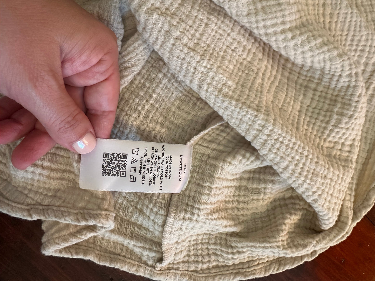 UpWest Beige Textured Sleeveless Top Size Small