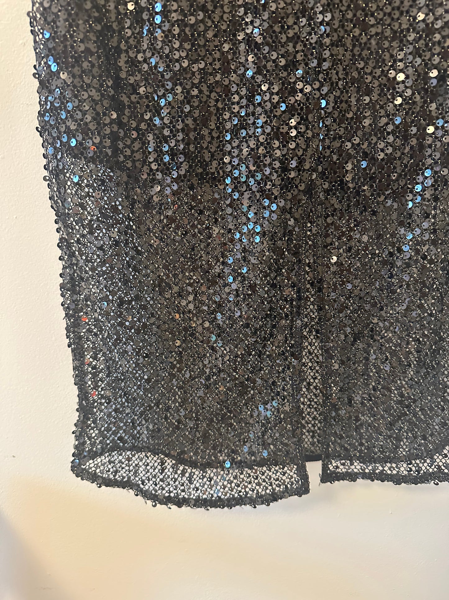 J. Crew Collection New Black Sequin Midi Skirt Size 2
