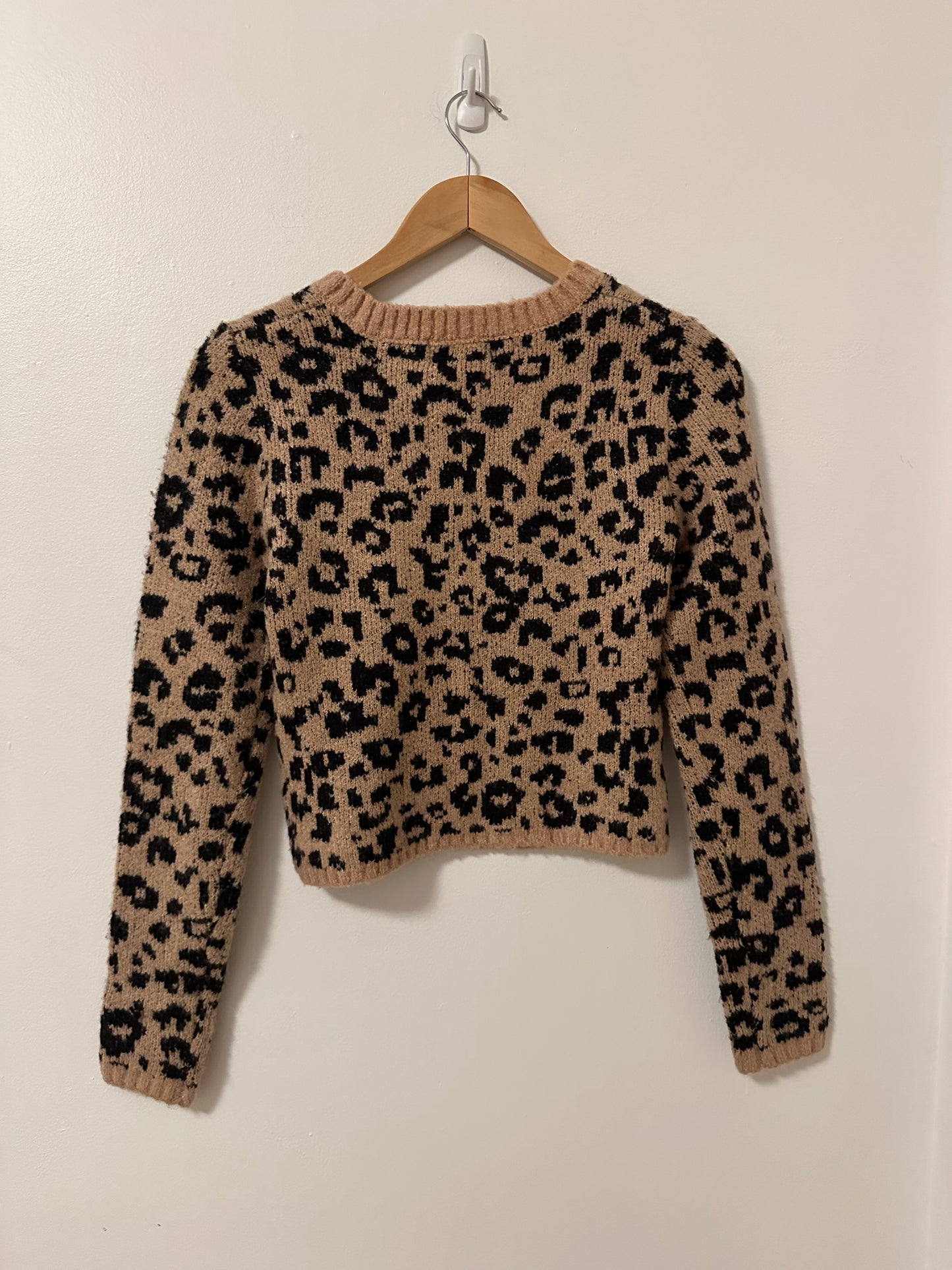 No Boundaries Leopard Print Sweater | Size XS