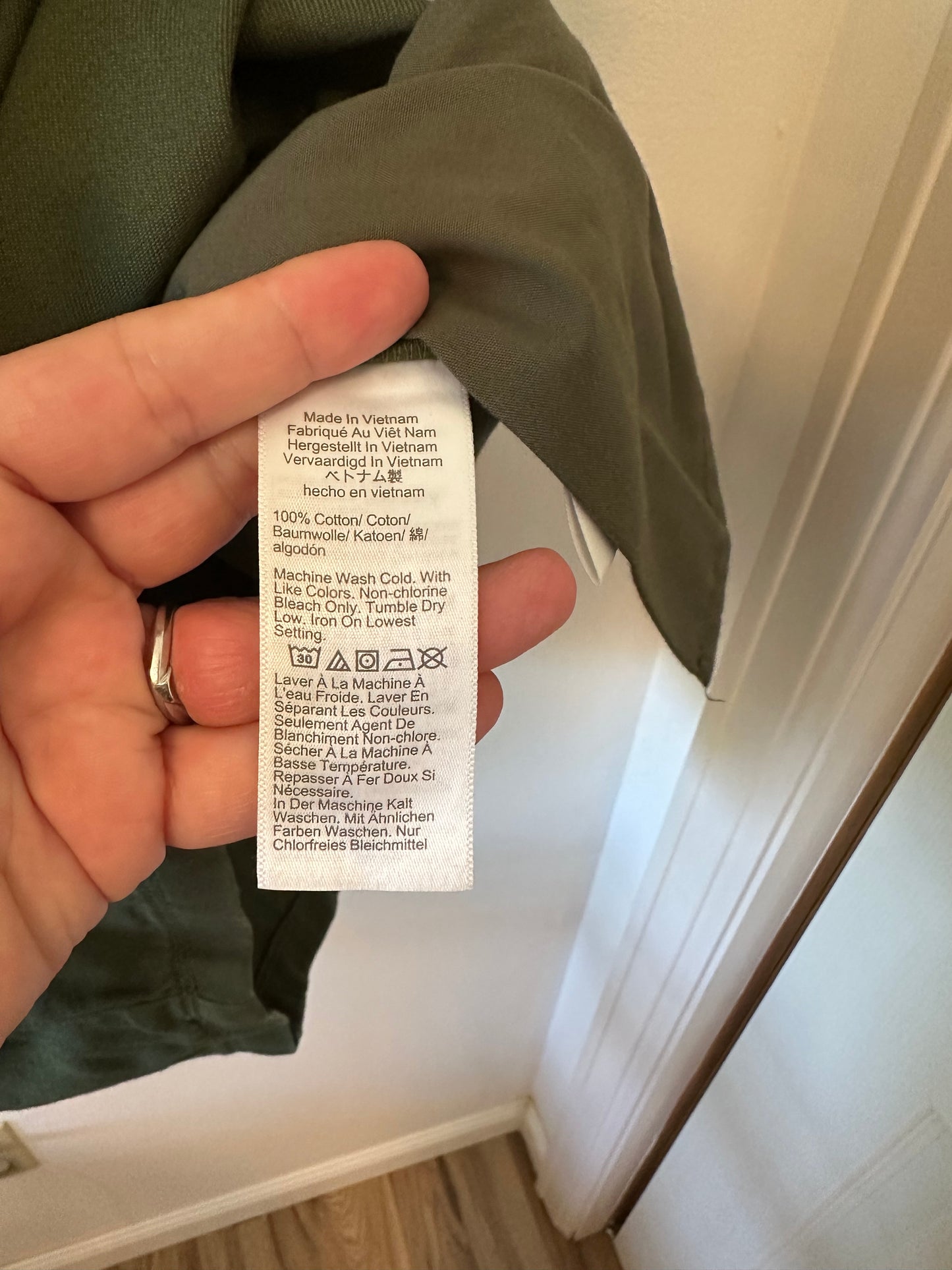 J. Crew Utility Shirt Dress in Olive Green - Size 6