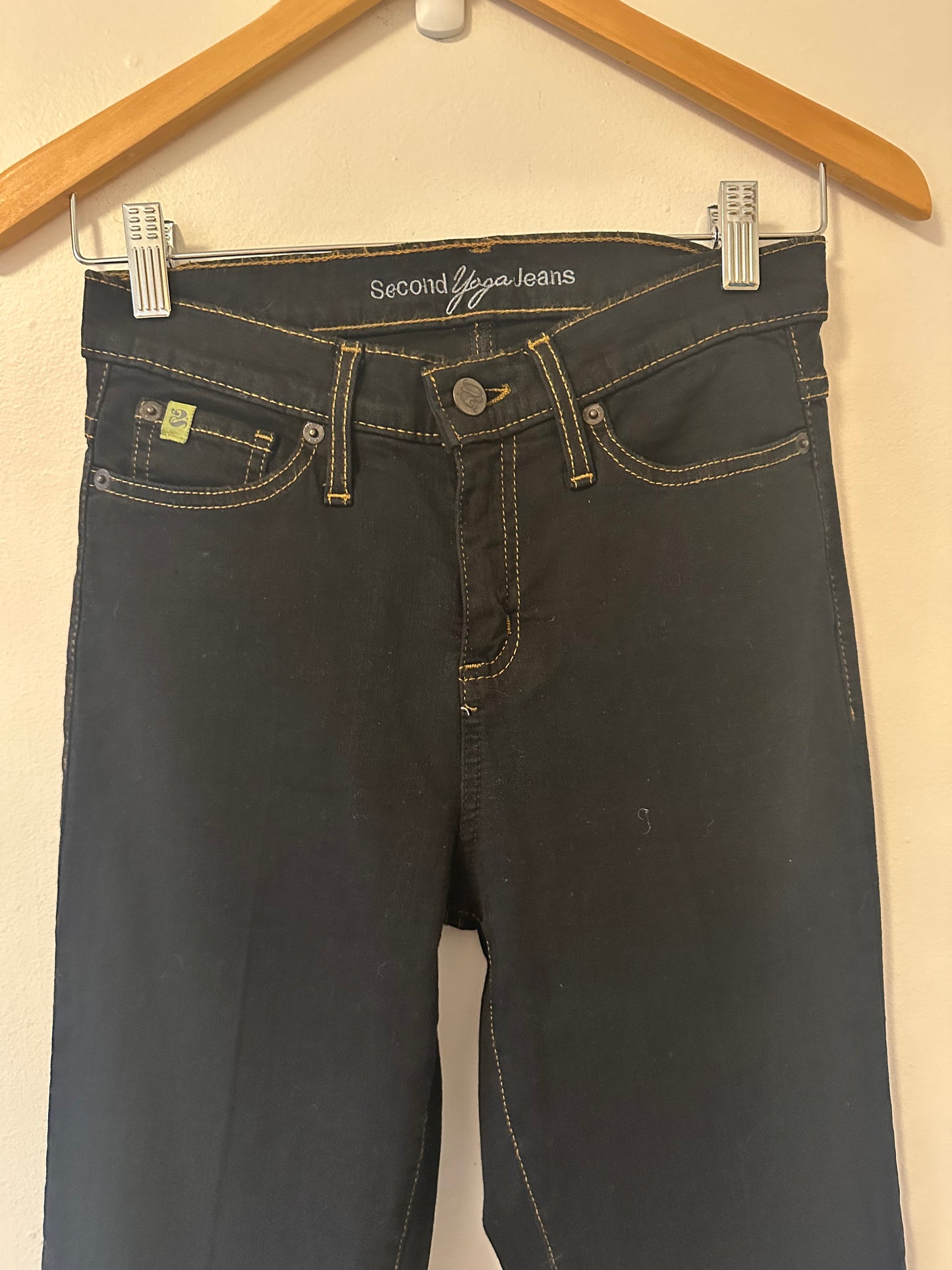 Yoga Jeans Black Flare Stretch Jeans for Women | Size 27