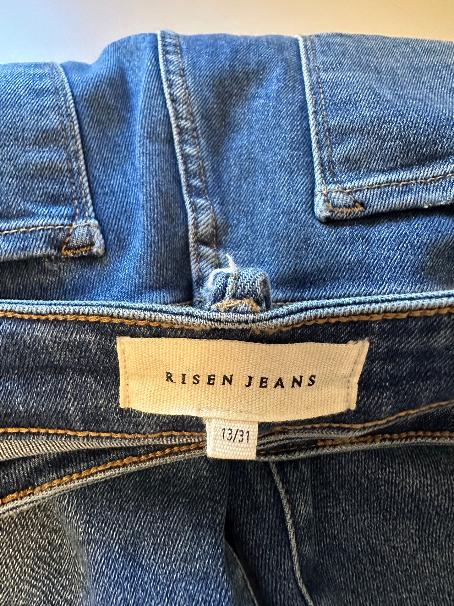 Risen Wide Leg Stretch Slant Pocket Jeans | Size 31
