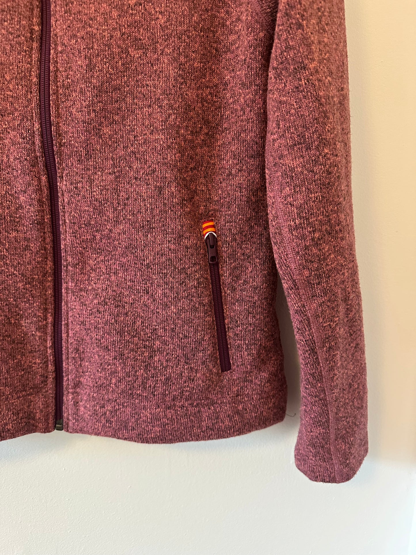 Stio Sweetwater Fleece Full Zip Hooded Jacket in Maroon - Size Small