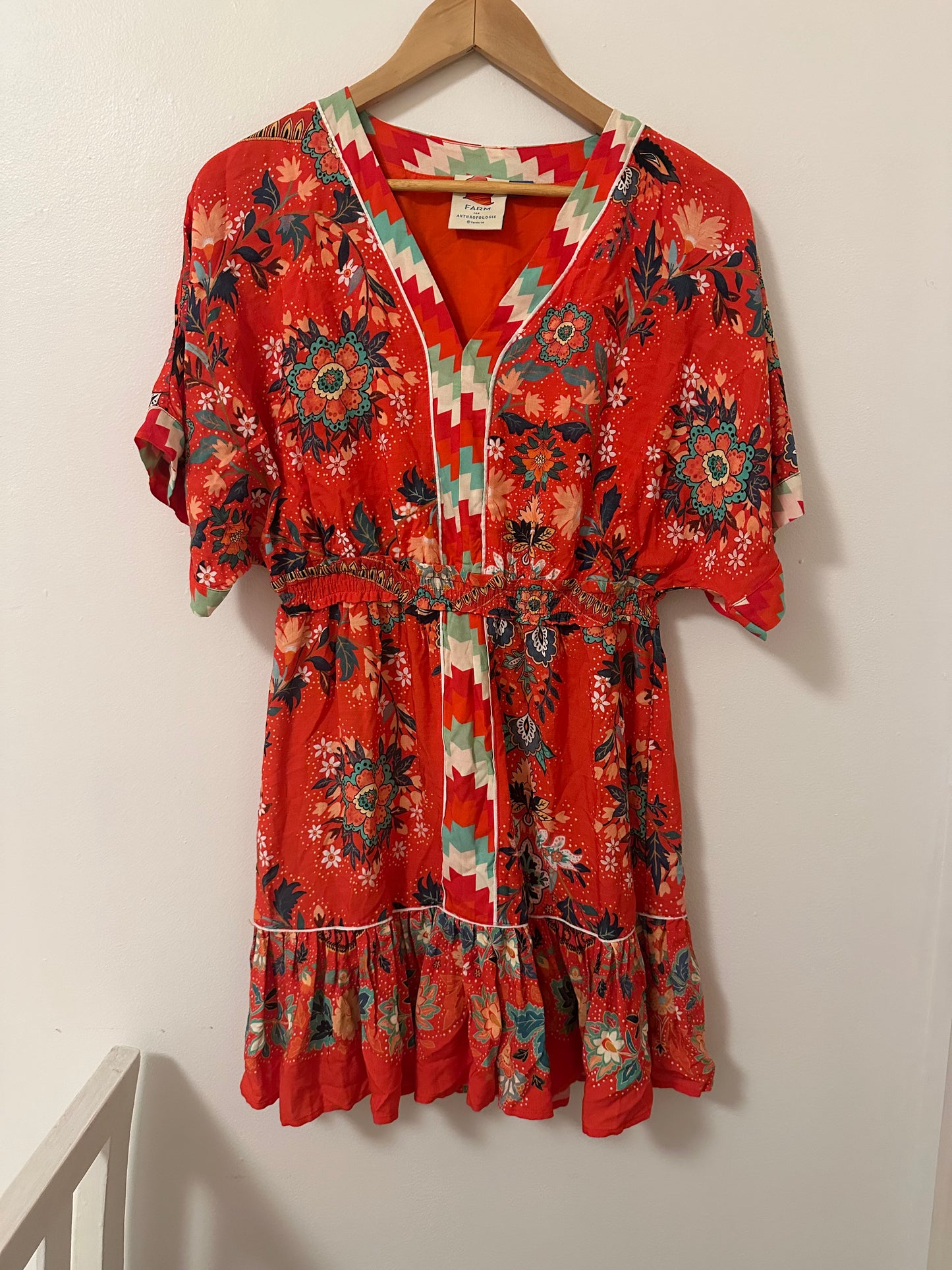Farm Rio for Anthropologie Jane Mini Dress Size XS Petite