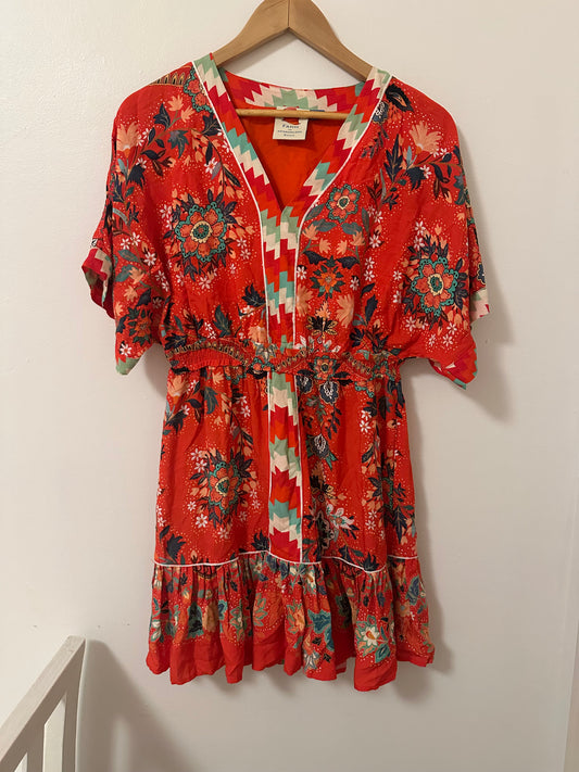 Farm Rio for Anthropologie Jane Mini Dress Size XS Petite