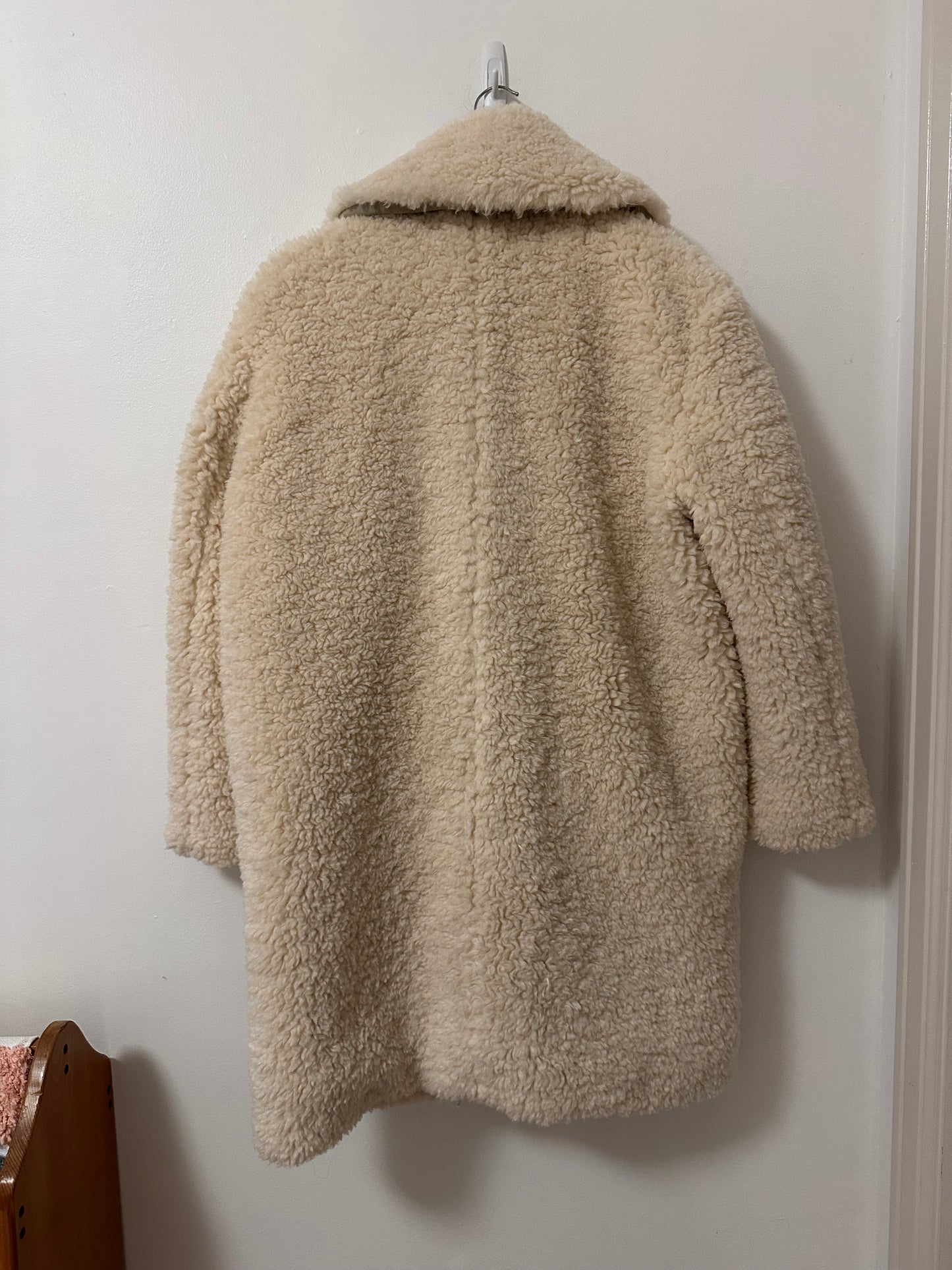 Banana Republic Oversized Sherpa Cocoon Coat in Cream | Size Small
