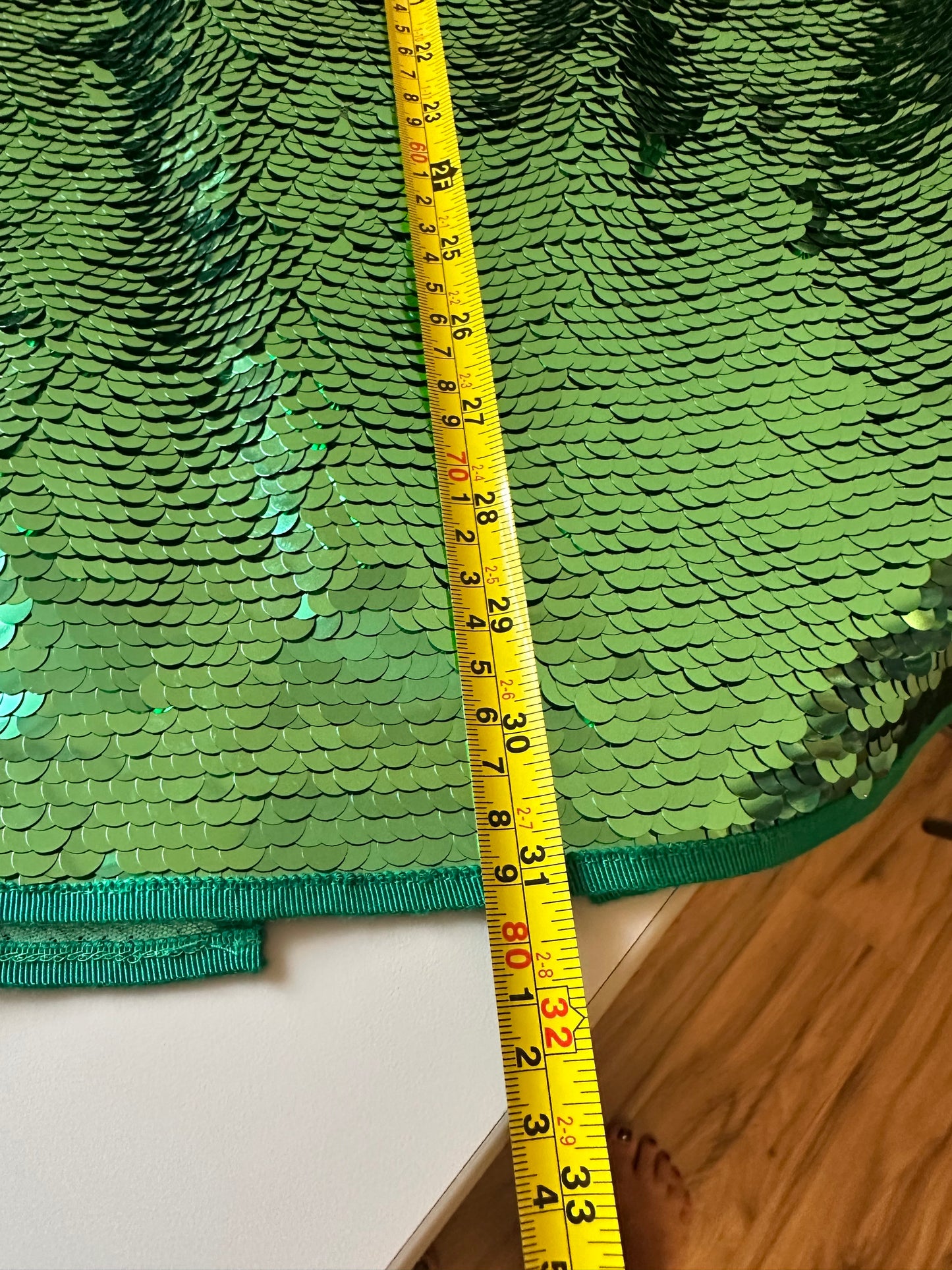 Weekend Max Mara Udine Sequin Jersey Pencil Skirt in Green | Size Large