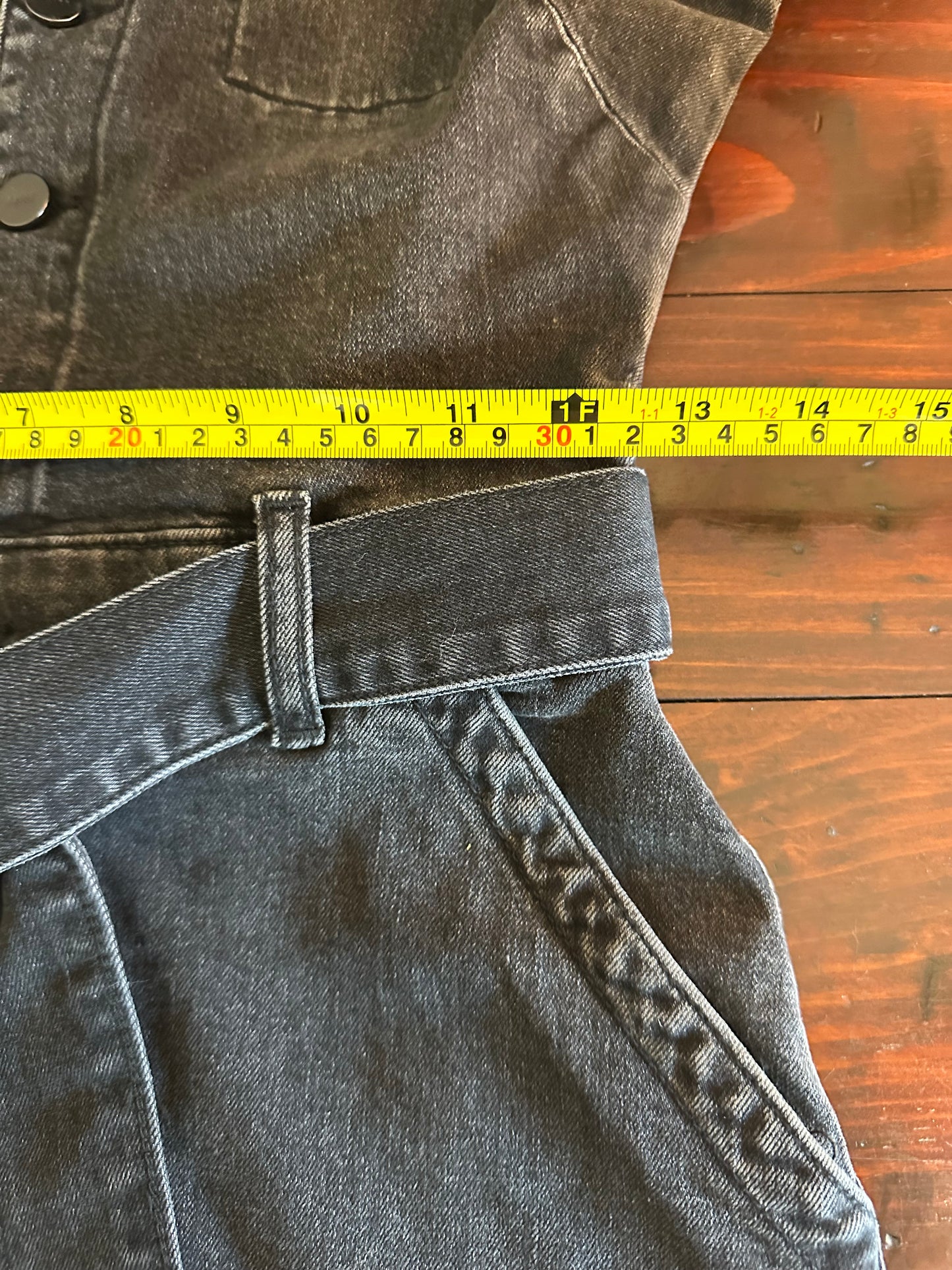 NWT Paige Mayslie Tie Front Long Sleeve Denim Shirtdress - Size 2