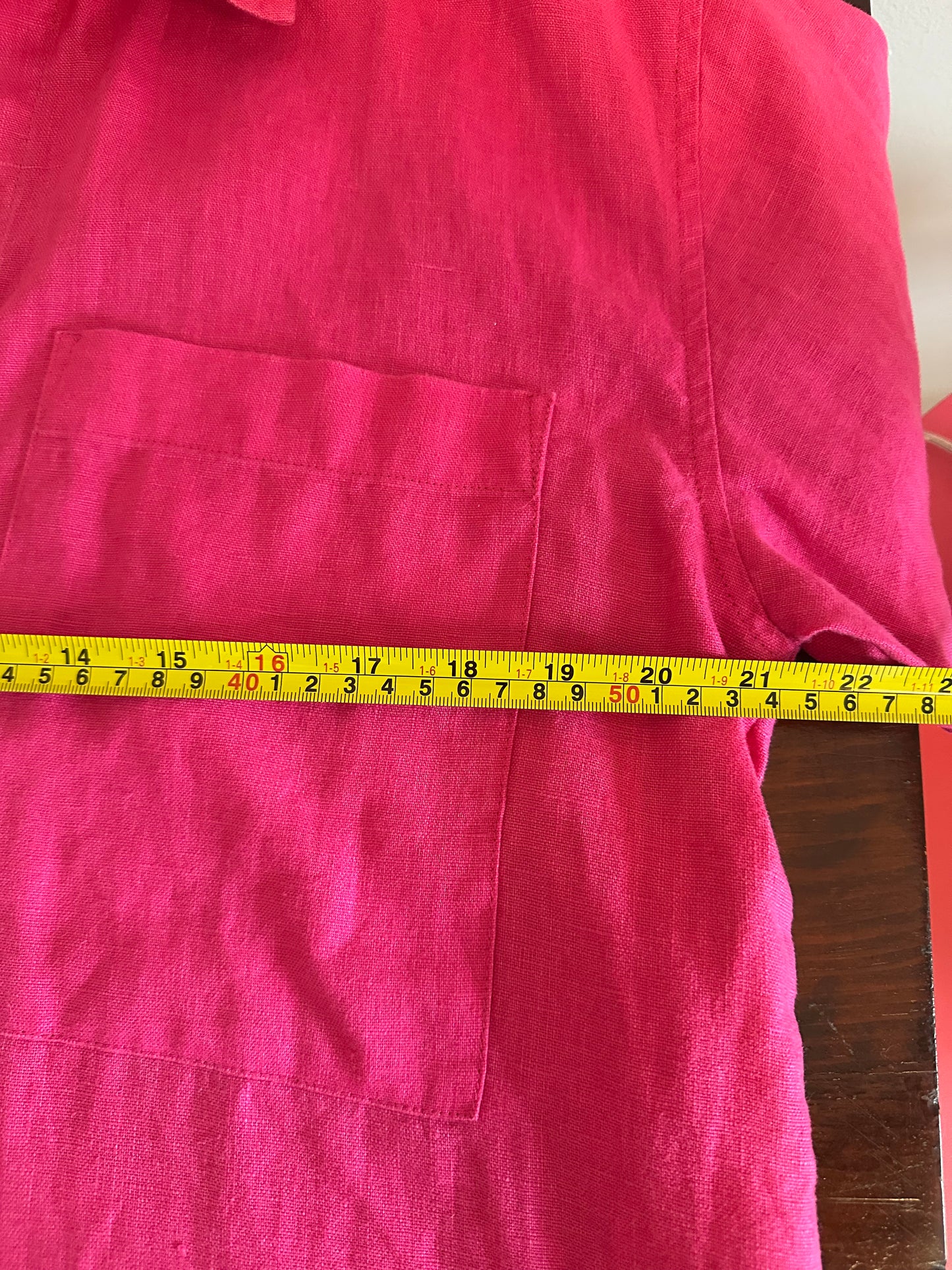 Rails Mackinley Linen Top in Raspberry- Size Small