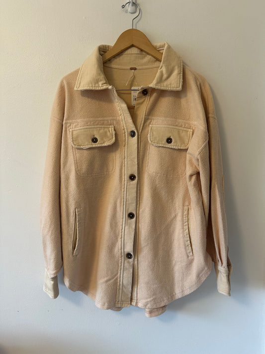 New Free People Ruby Fleece Shirt Jacket Shacket | Size XS