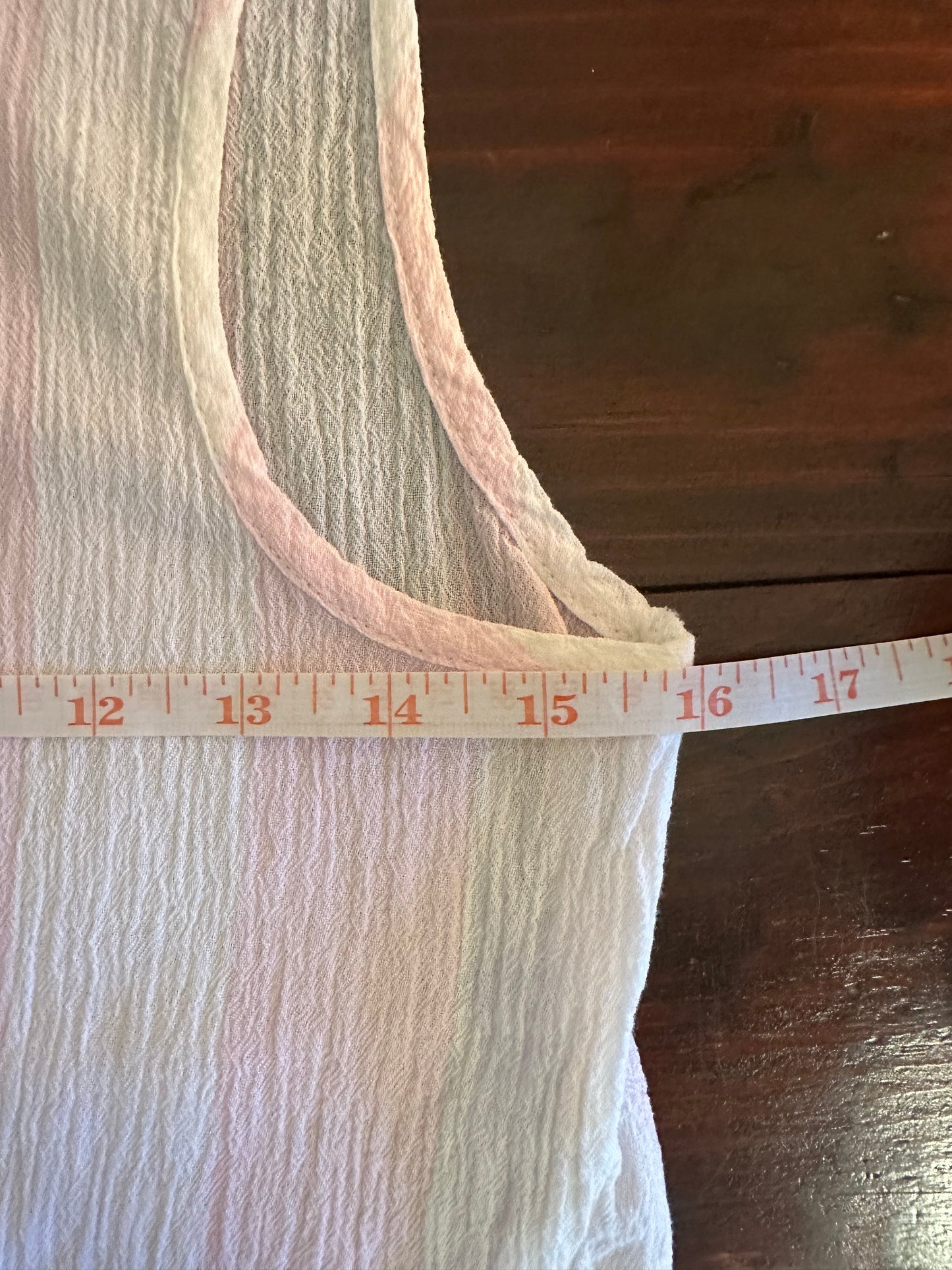 Beachlunchlounge Pink and White Stripe Gauze Top Size XS