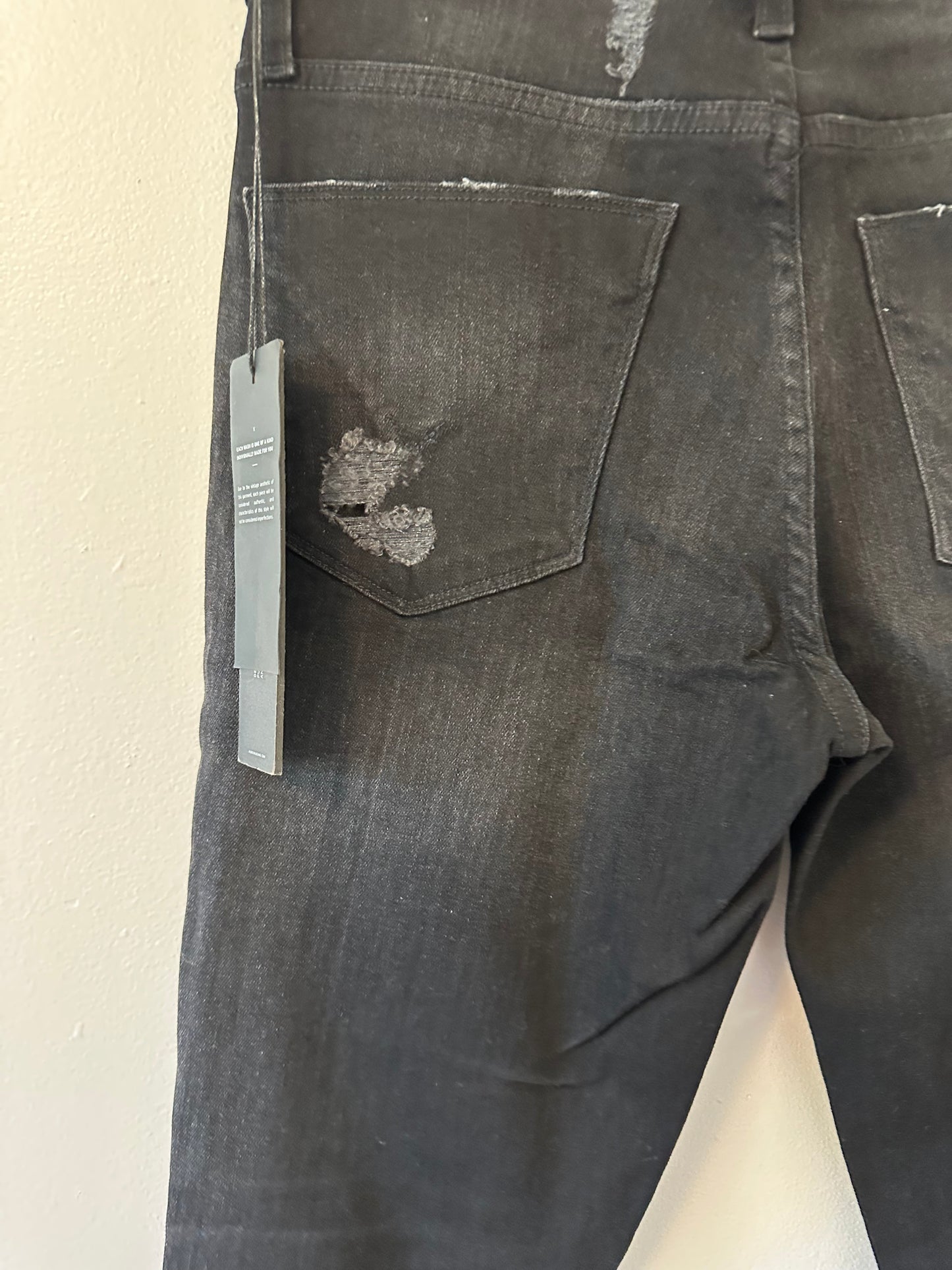 NWT Hudson Nico Distressed Black Skinny Jeans - Size 27