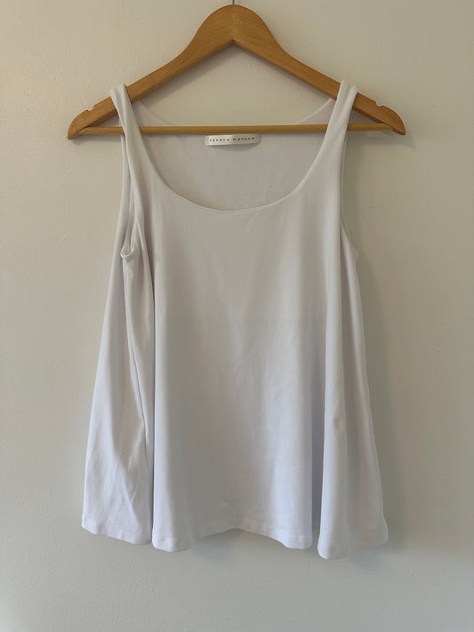 Susana Monaco Double Layer White Aliona Tank Top Size Small