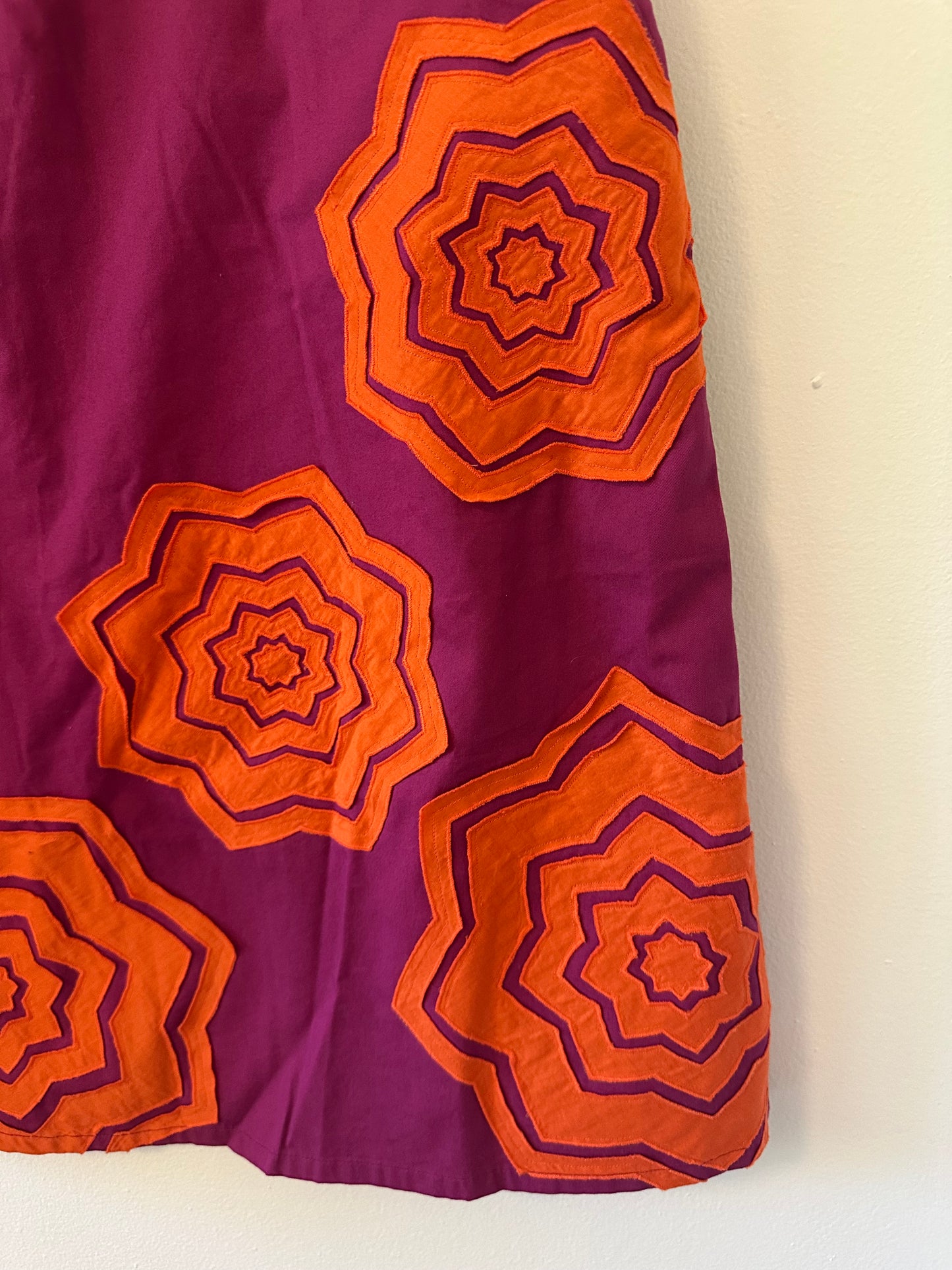 Boden A-Line Purple and Orange Skirt - Size 10