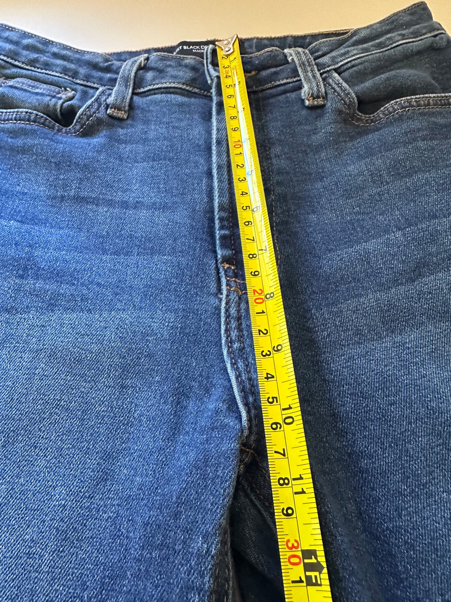 Just Black Dark Blue Wide Leg Stretch Jeans | Size 28