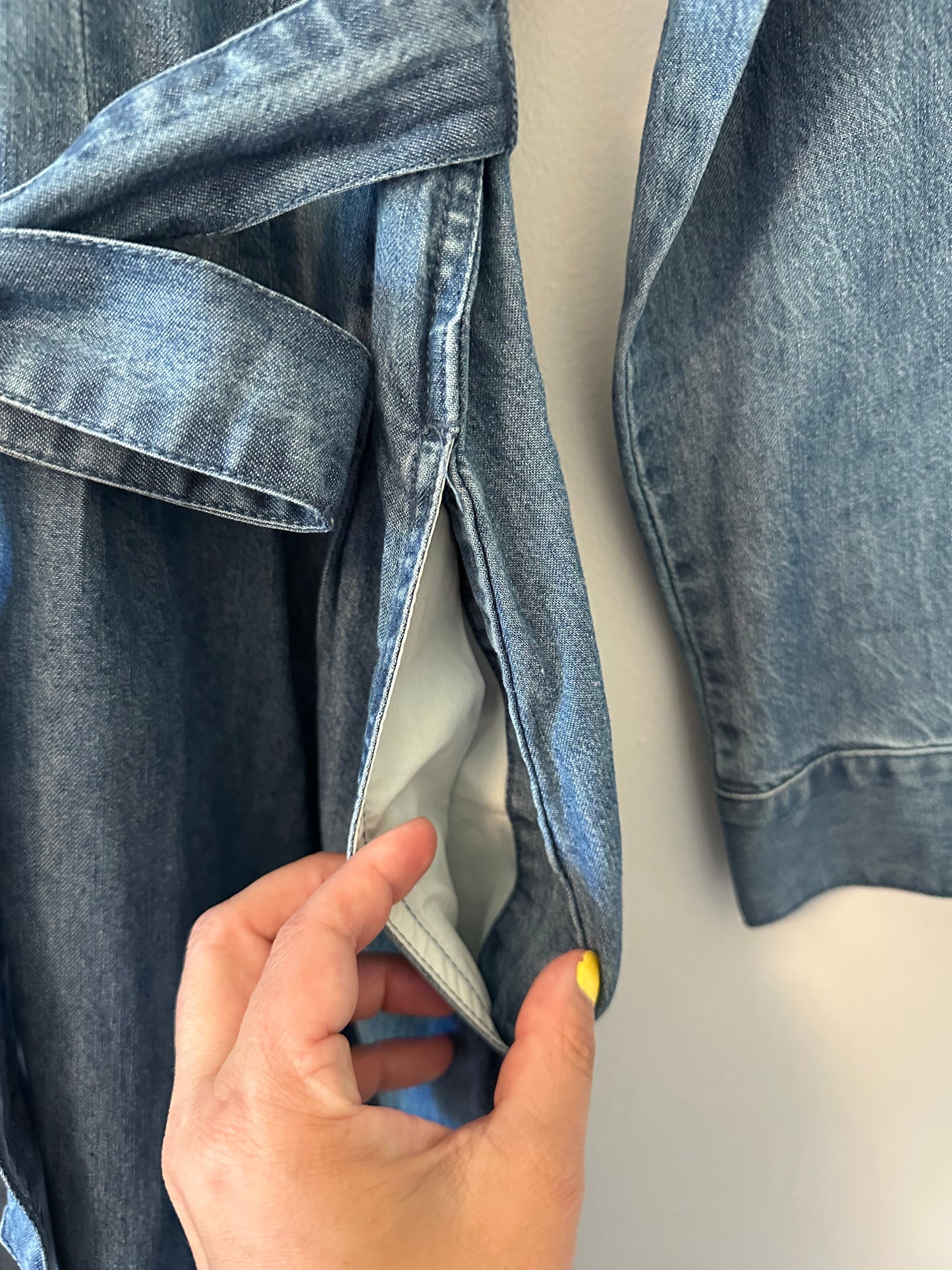 NWT Madewell Tie-Waist Shirtdress: TENCEL™ Denim Edition - Size 10