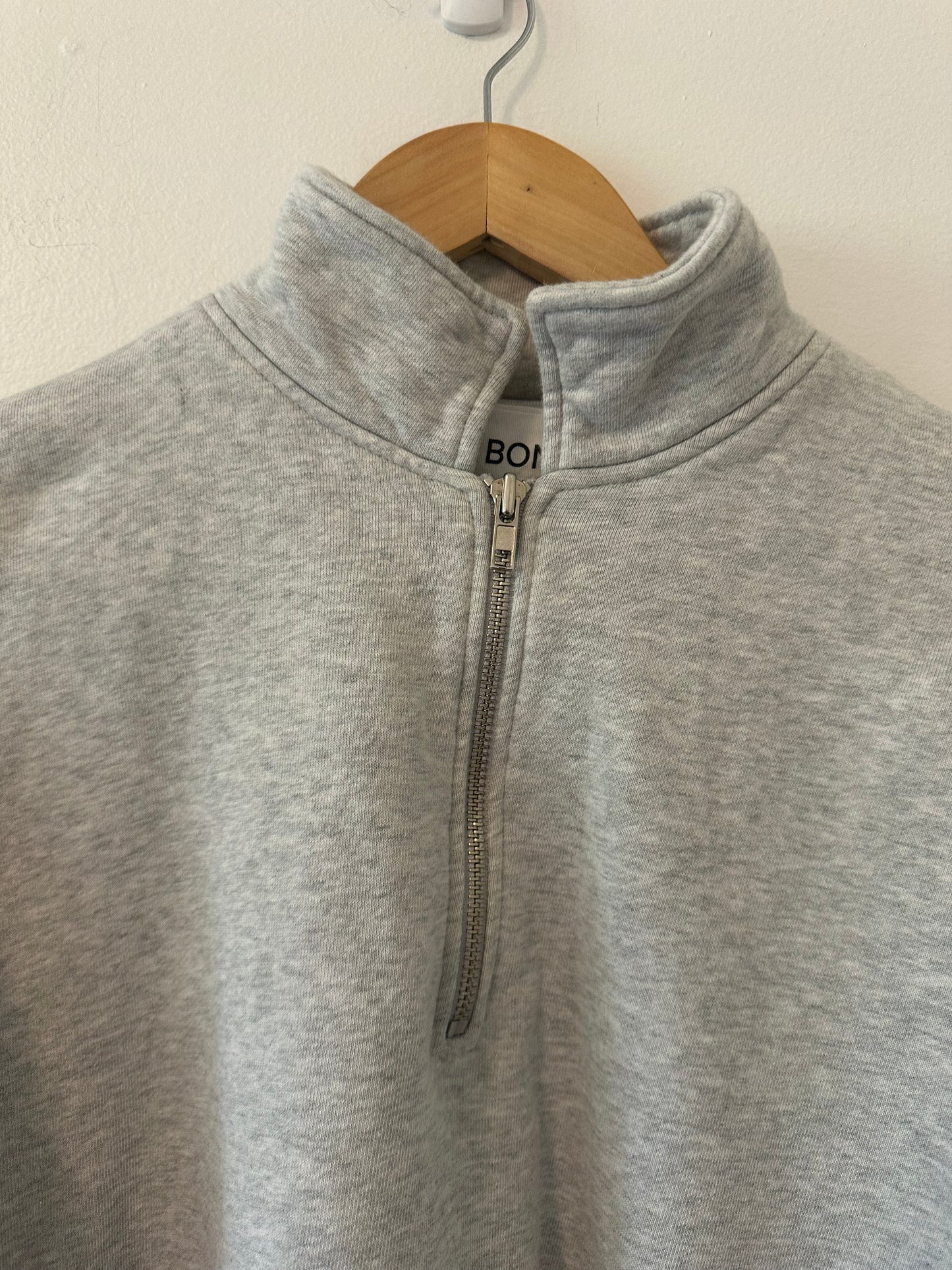 Le Bon Shoppe Noah Fleece Top in Heather Grey - Size Small