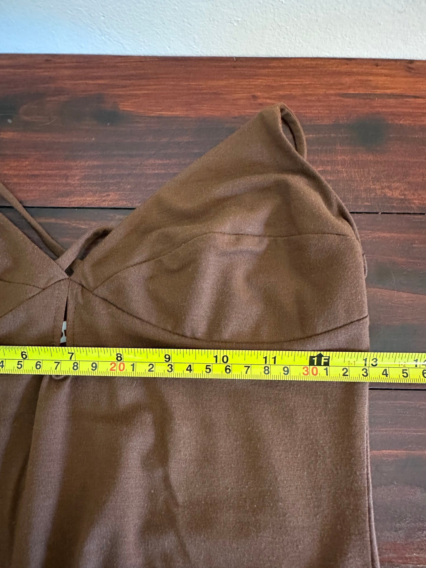 Reformation Lainey Bodycon Knit Maxi Dress in Brown - Size Small